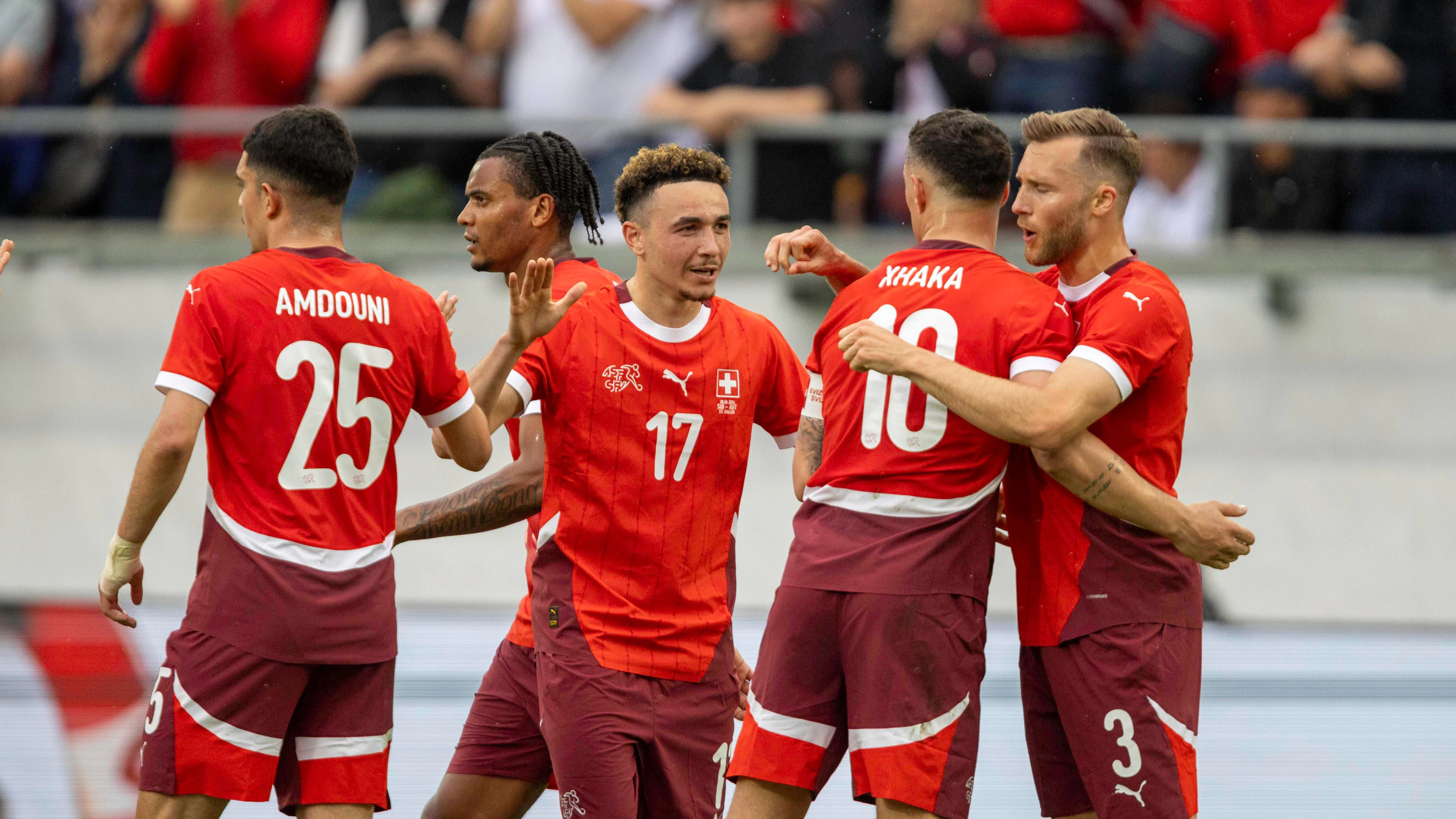 Die Schweizer waren nach dem 1:1 gegen Österreich durchaus zufrieden. 