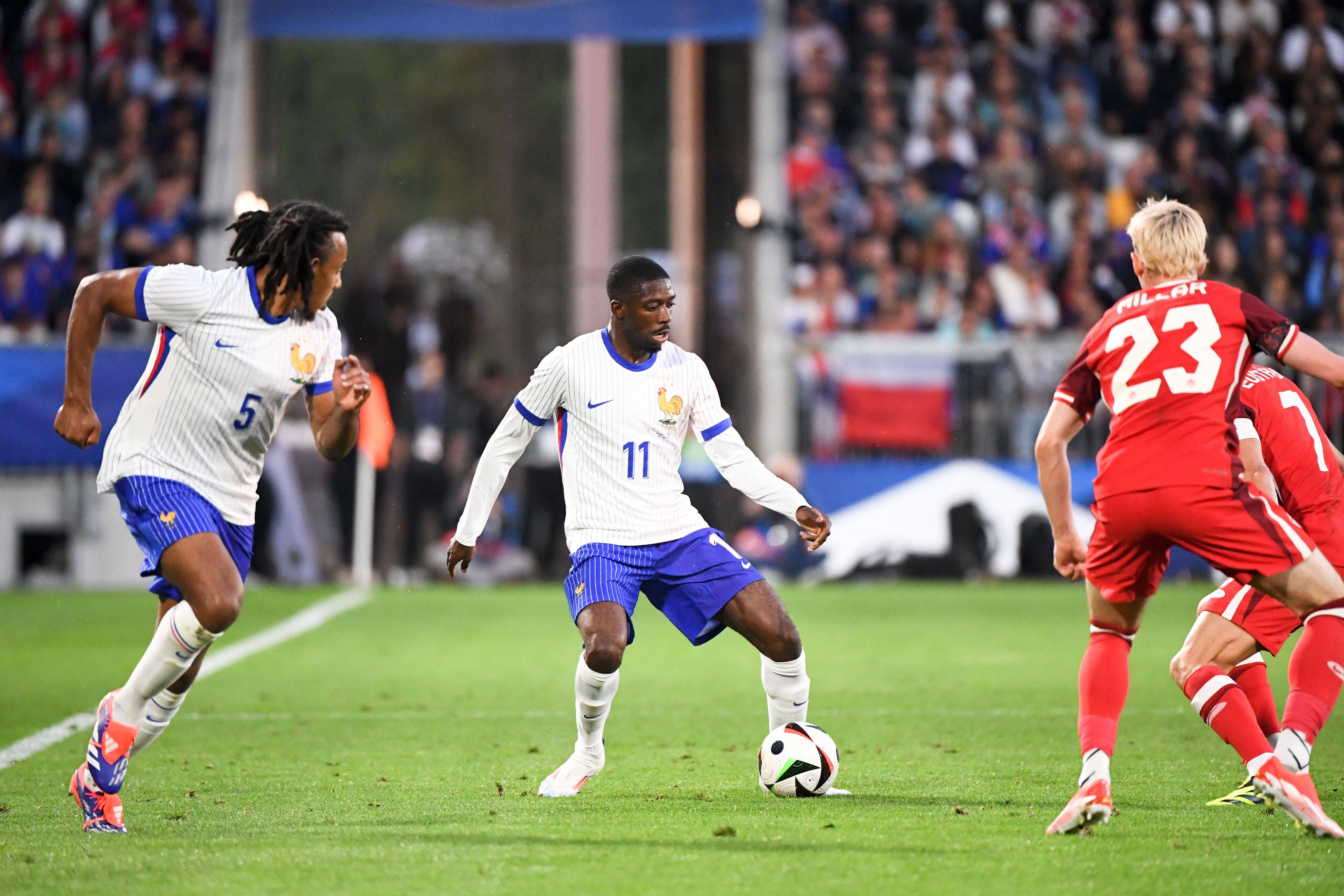 Die Franzosen taten sich gegen Kanada schwer.