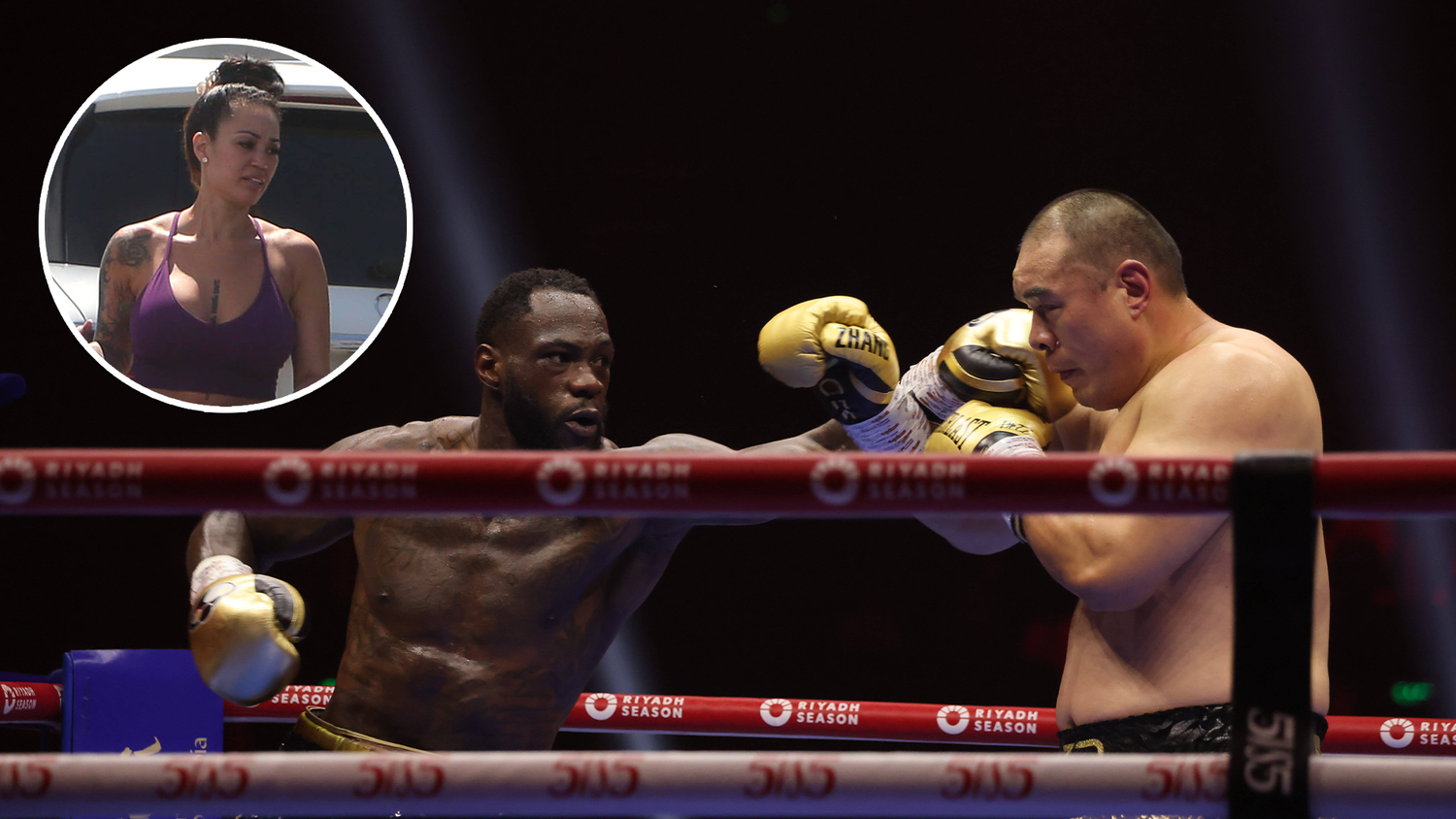 Deontay Wilder (l.) soll seine Verlobte mehrfach körperlich missbraucht haben.