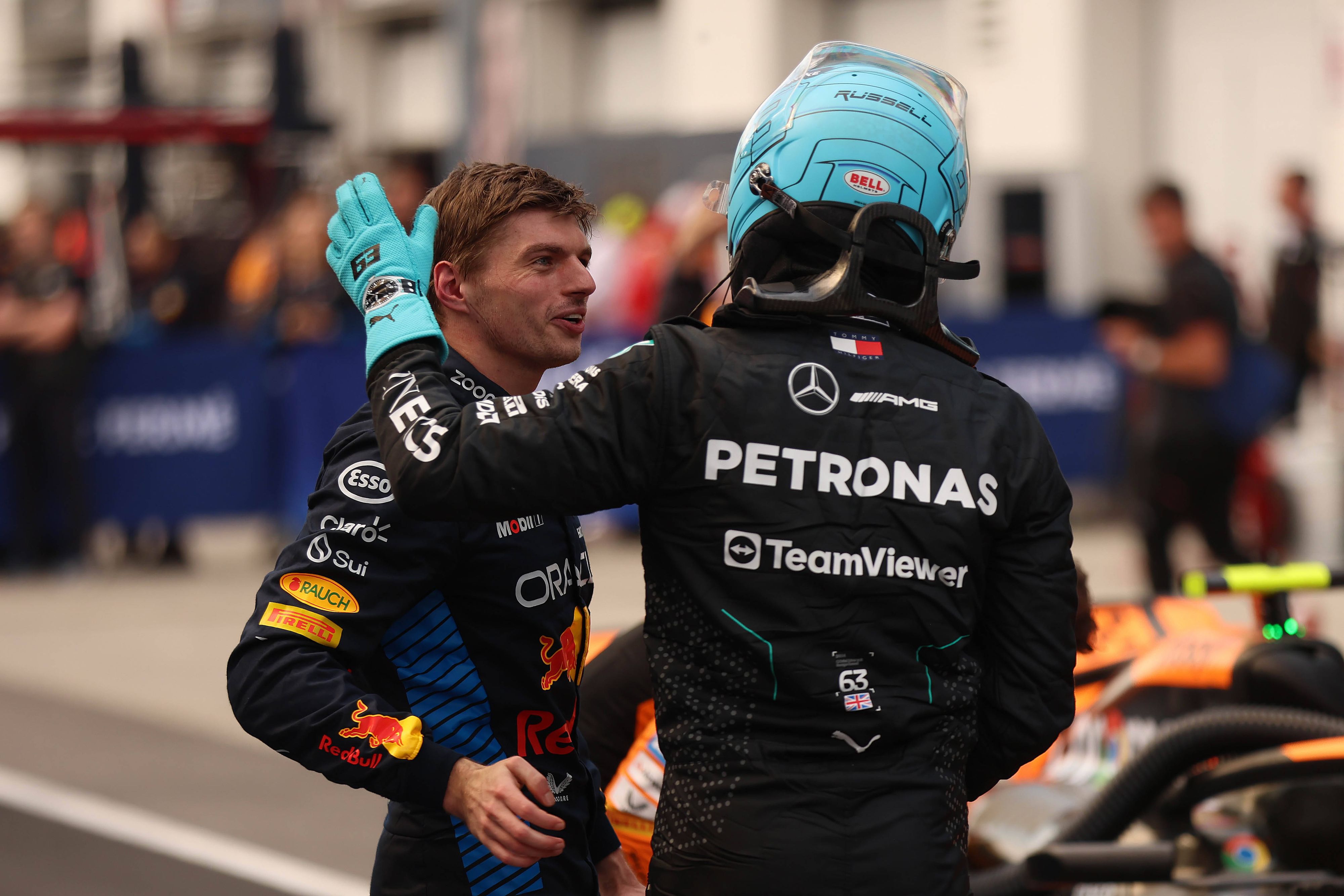 Russell und Verstappen fuhren idente Rundenzeiten.