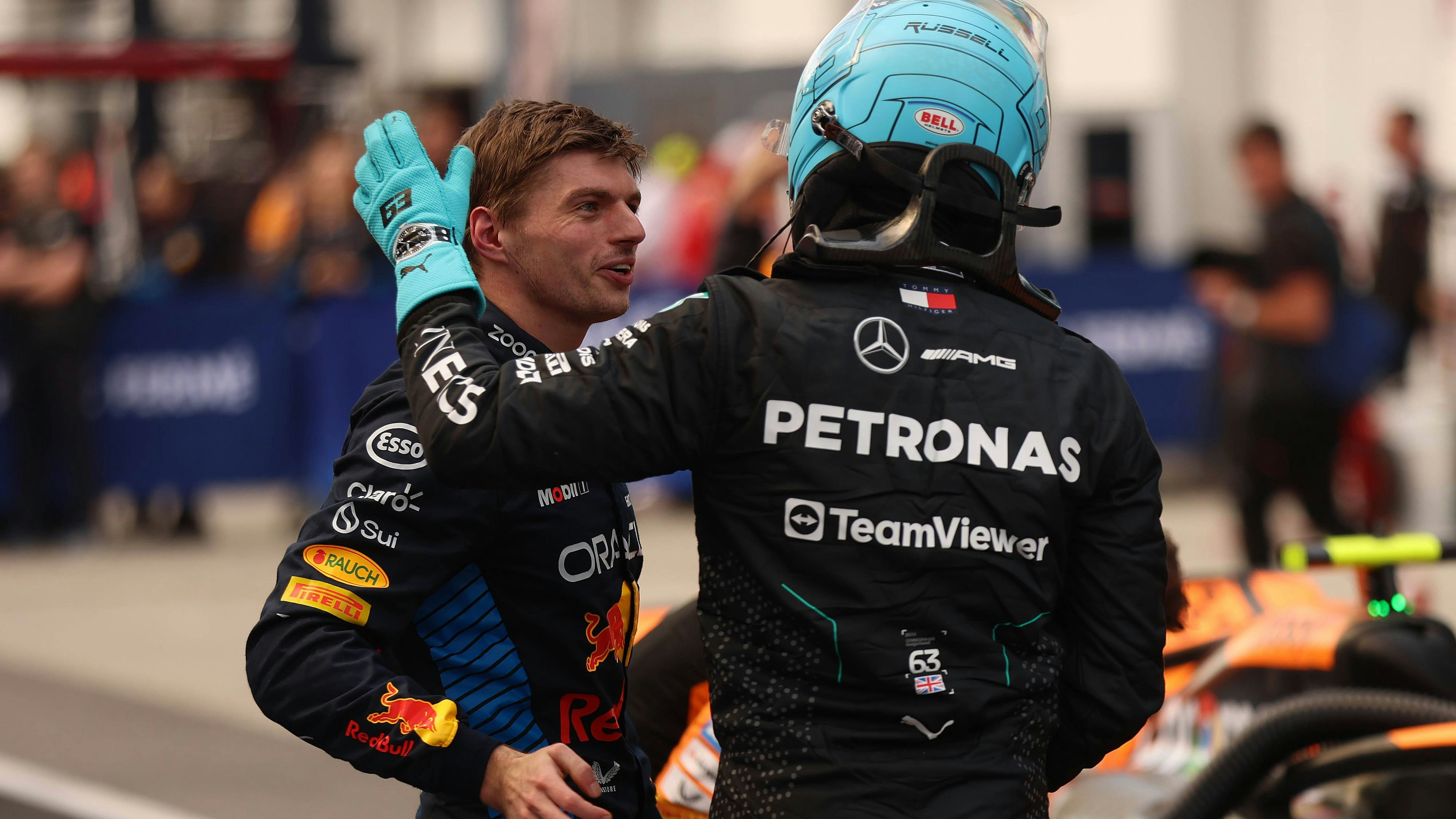 Russell und Verstappen fuhren idente Rundenzeiten.