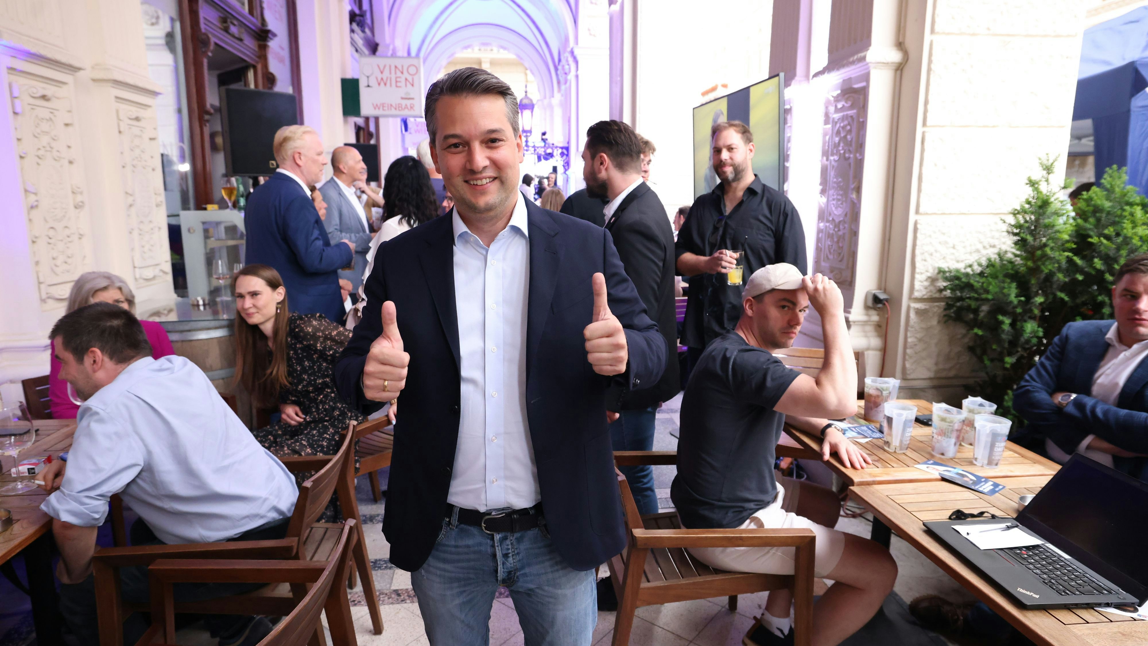 Wiens FPÖ-Chef Dominik Nepp zeigt sich mit dem Abschneiden seiner Partei bei der EU-Wahl sehr zufrieden.