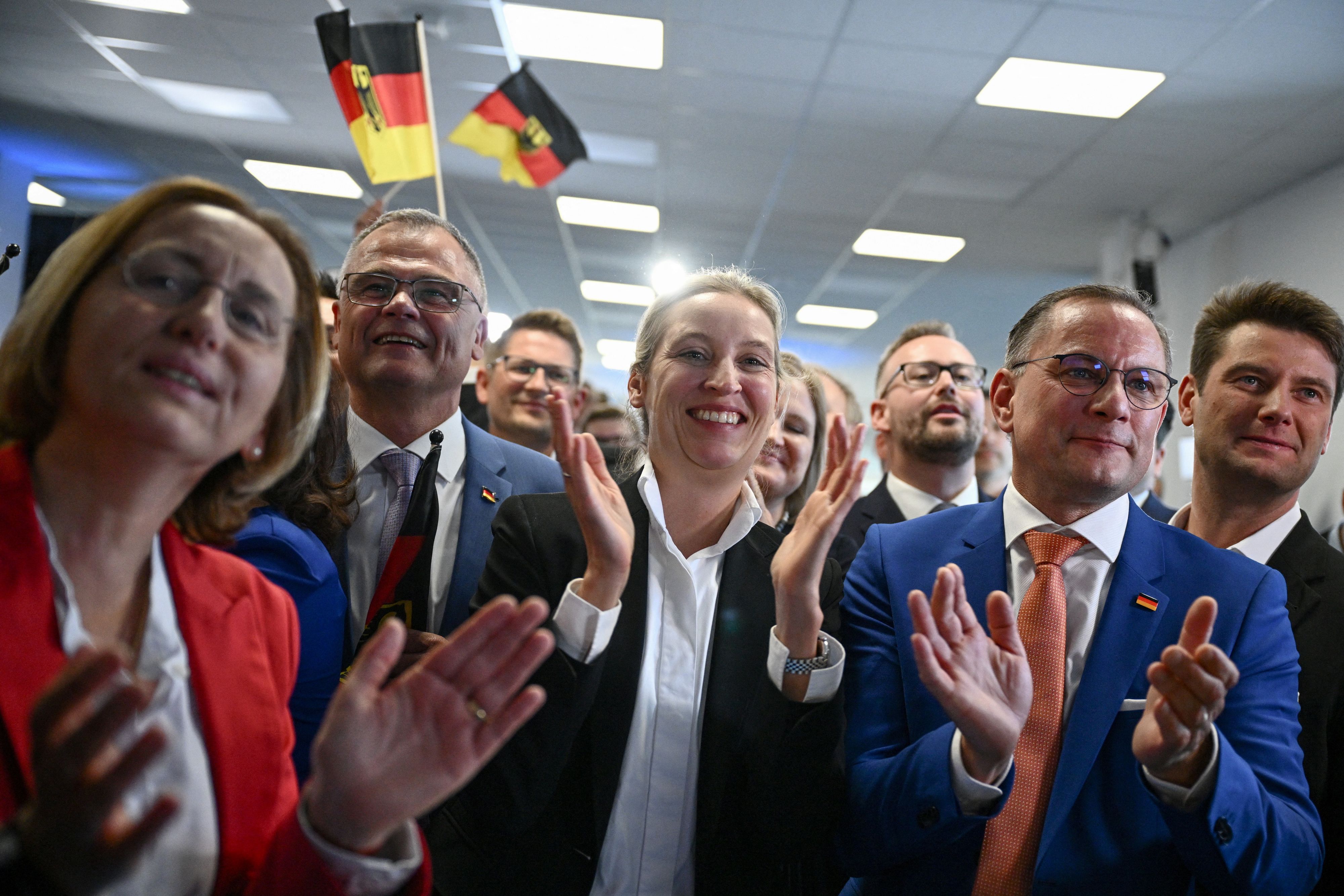 Die AfD jubelt in Deutschland über den zweiten Platz bei der EU-Wahl.