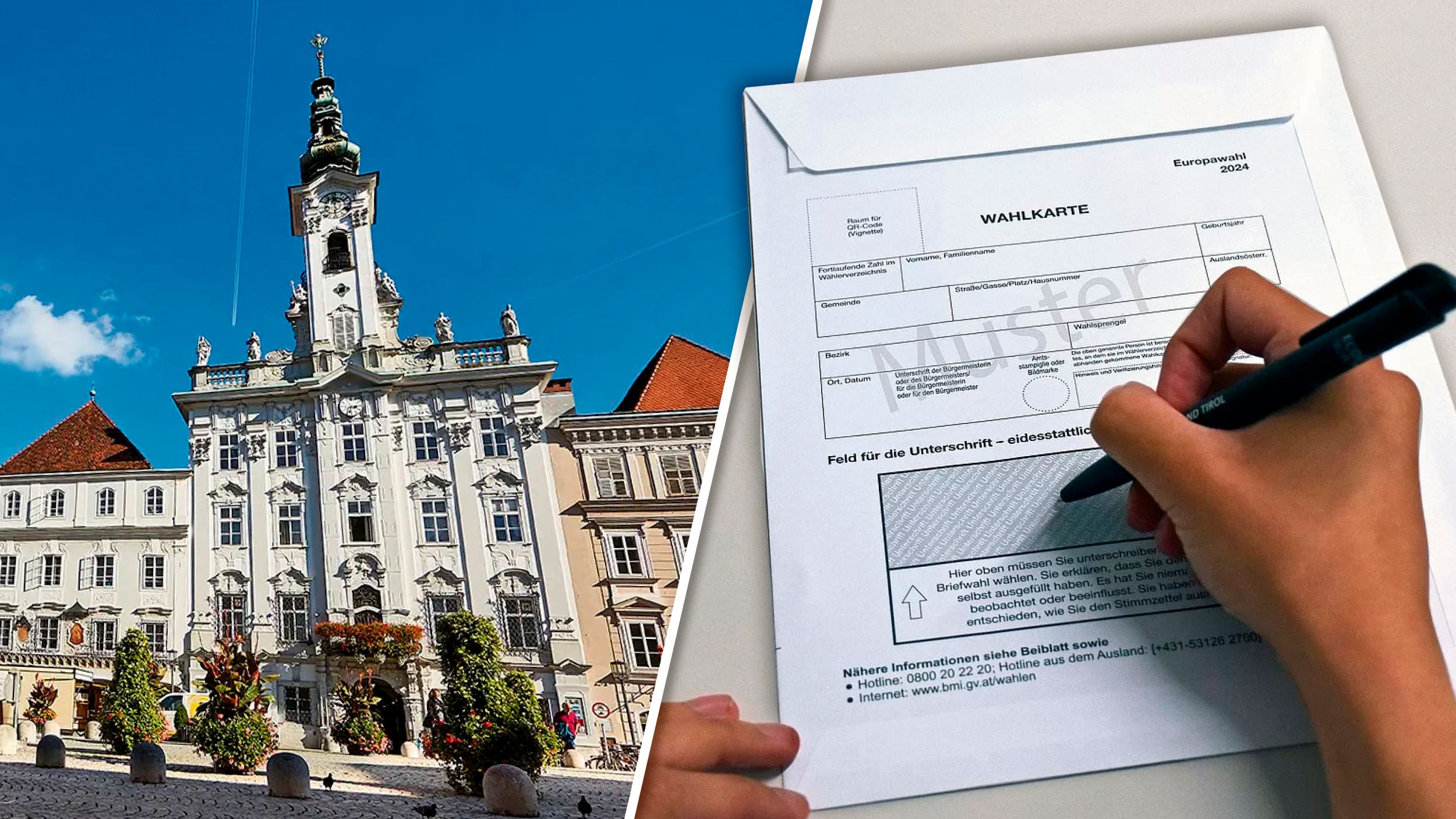 Hier im Rathaus von Steyr wurden die Wahlkarten hinterlegt. Nur wer seine Karte findet, kann die Stimme abgeben.