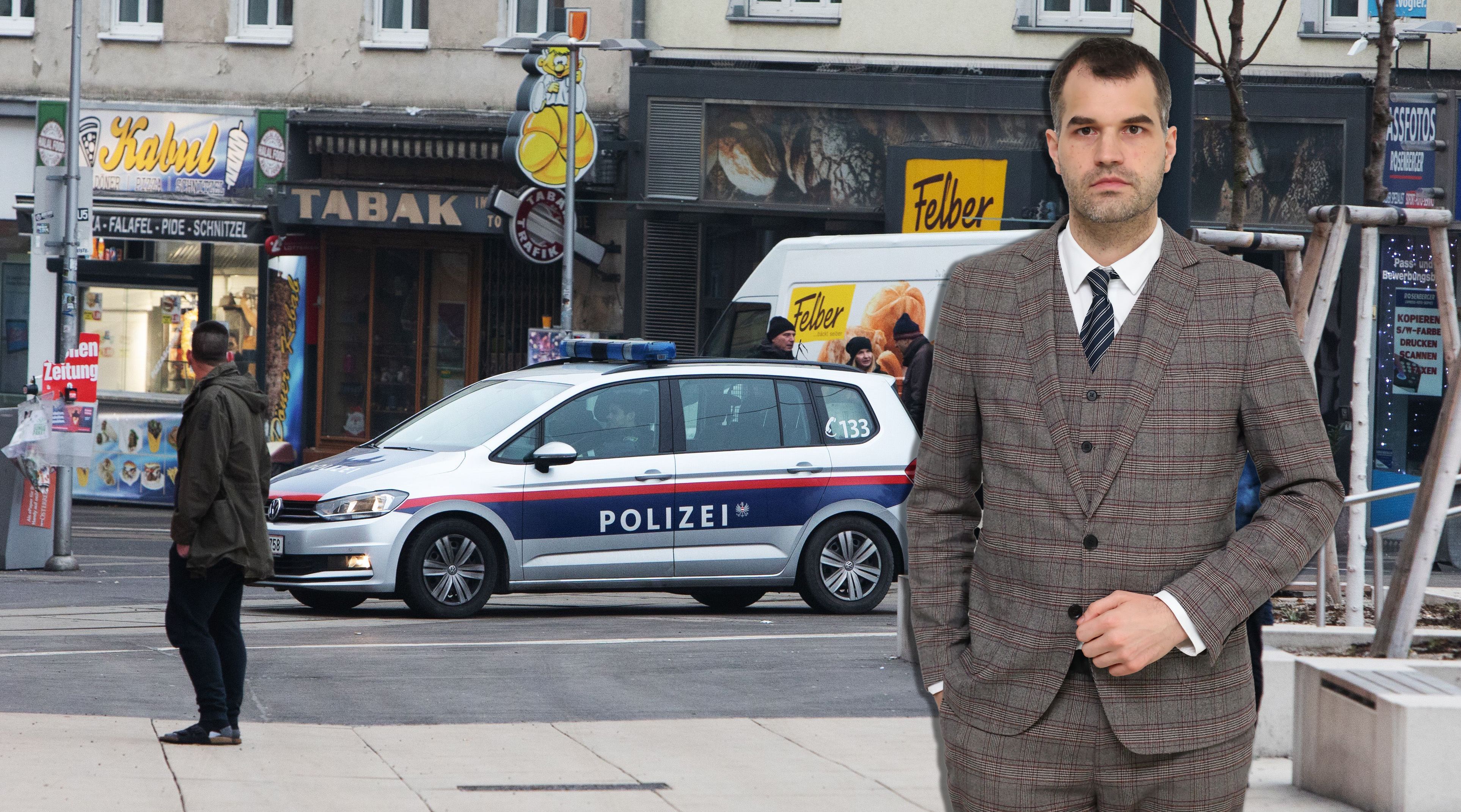 Der Wiener Anwalt Gregor Klammer vertritt den 41-Jährigen, der in Favoriten einen Polizisten mit einem Messer angriff.