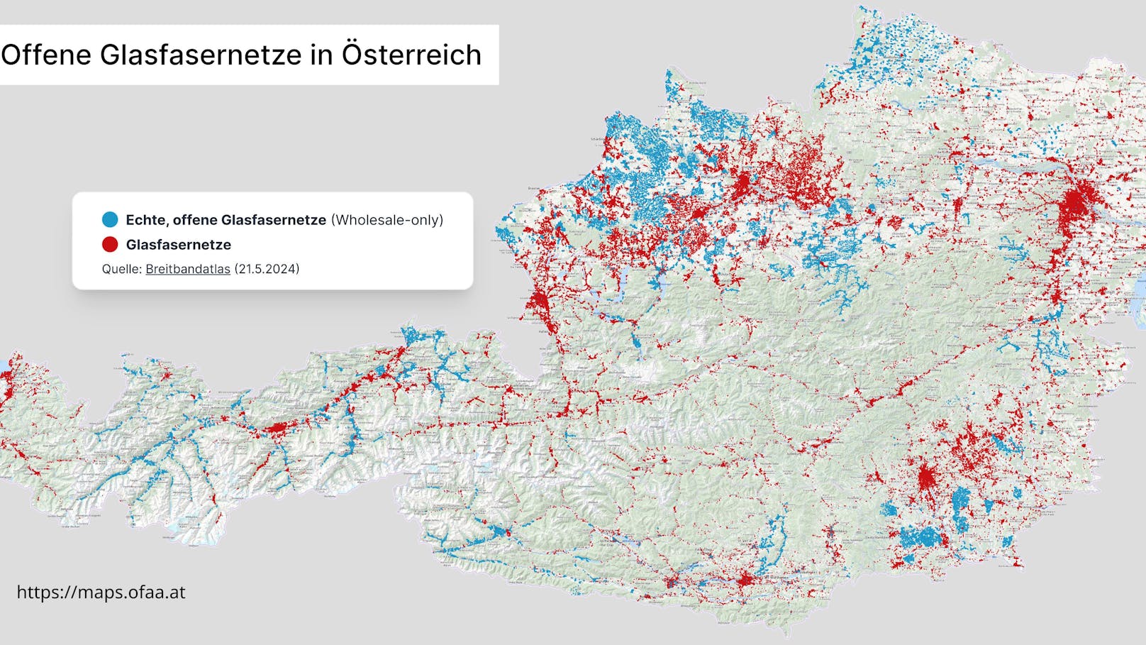 Open Fiber Austria präsentiert interaktive Glasfaser-Österreichkarte.