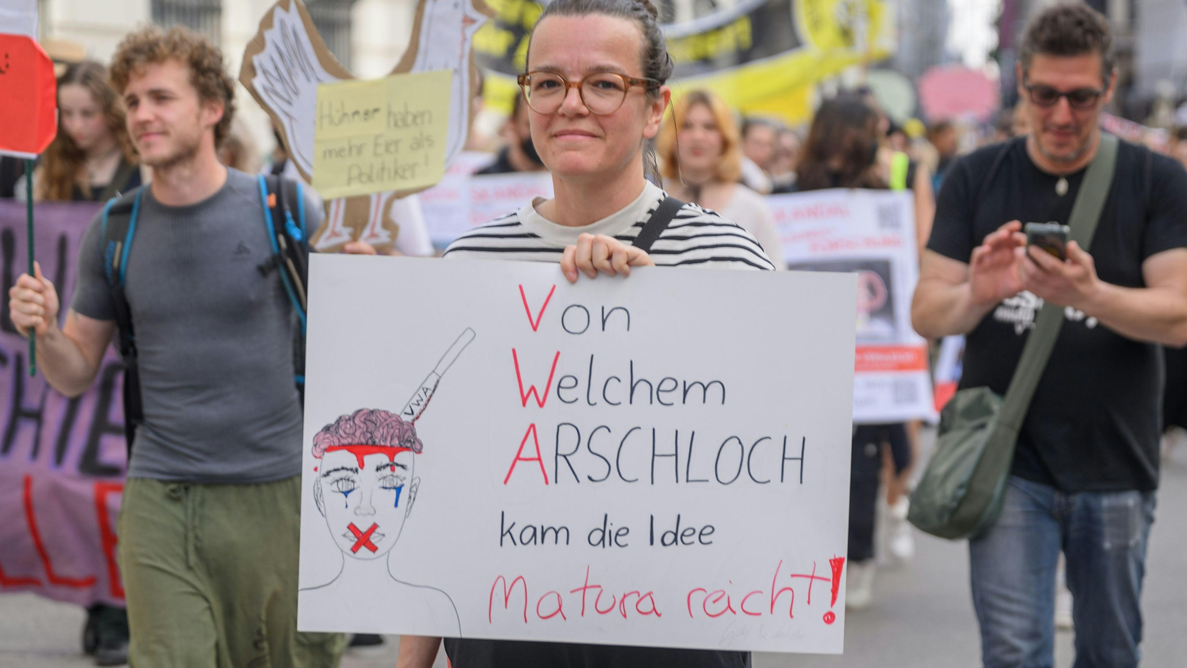 Demonstration am 6. Juni 2024 anlässlich des Aktionstags Bildung im Sigmund-Freund-Park in Wien