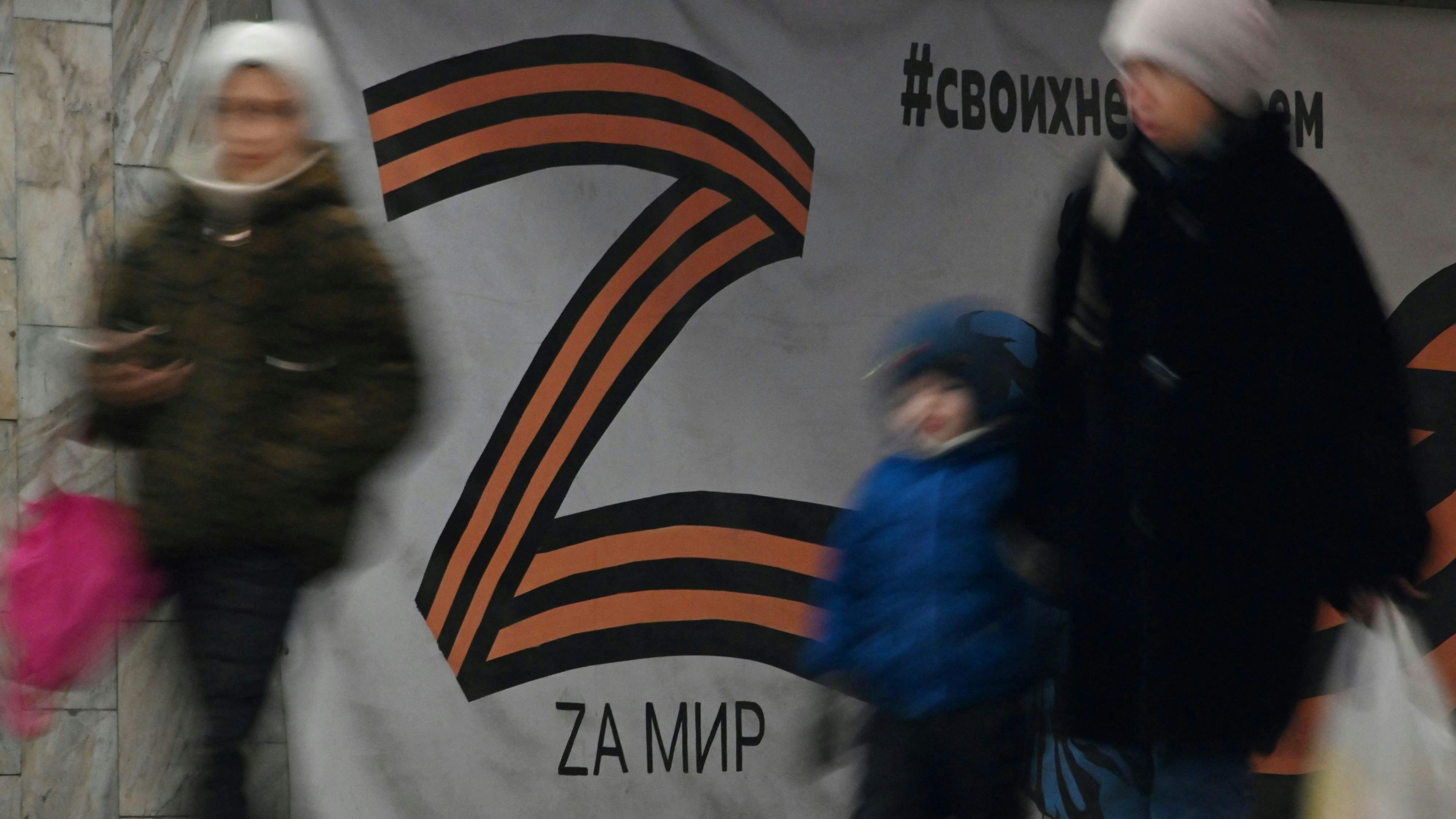 Das Z-Symbol gilt als Zeichen der Unterstützung des russischen Angriffskrieges gegen die Ukraine.