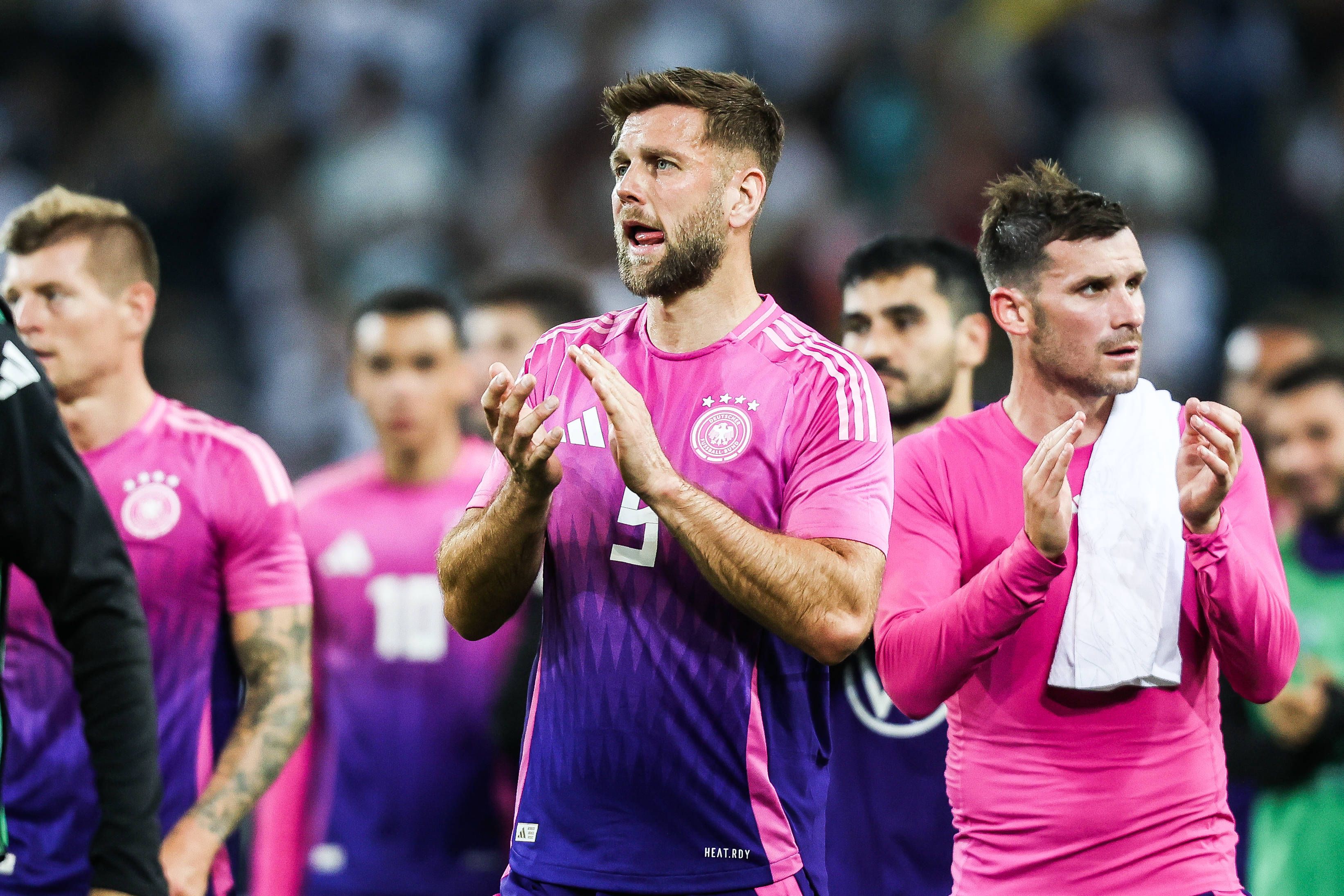 Niclas Füllkrug nach dem späten 2:1 Sieg der deutschen Nationalmannschaft gegen Griechenland. 