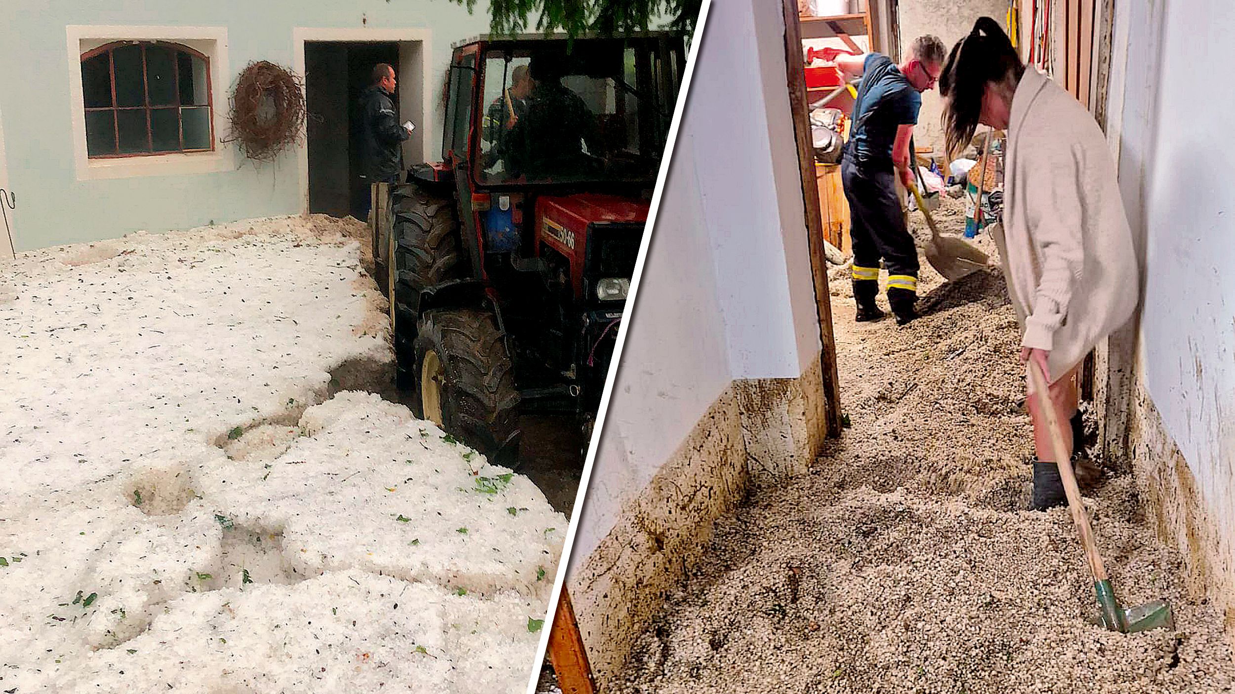 Hagel-Unwetter in Brand-Laaben