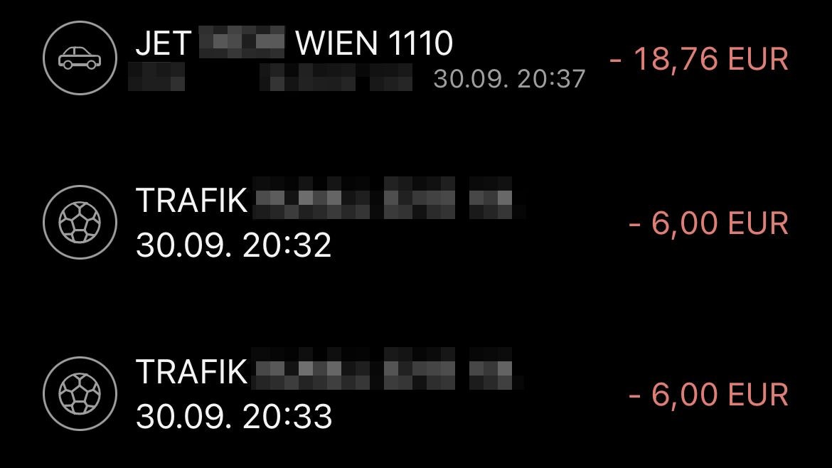 Zwischen 20.32 und 20.37 Uhr kaufte Tamara beim Automaten und der Tankstelle ein. Trotzdem wurde ihr mit einer Besitzstörungsklage gedroht.