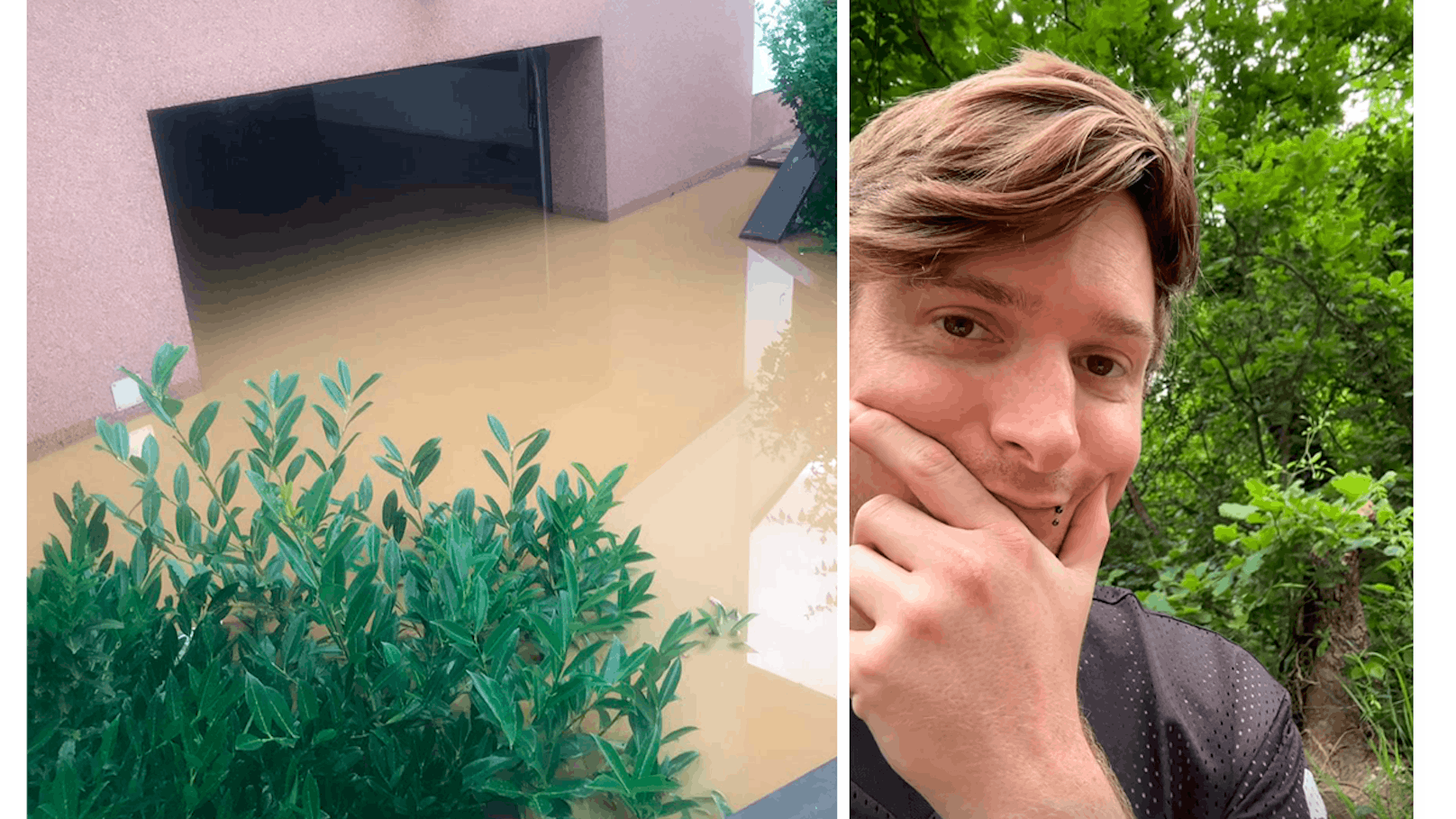 Musikproduzent <strong>Lukas Lach</strong> ist verzweifelt. Das Hochwasser hat sein Studio überflutet.