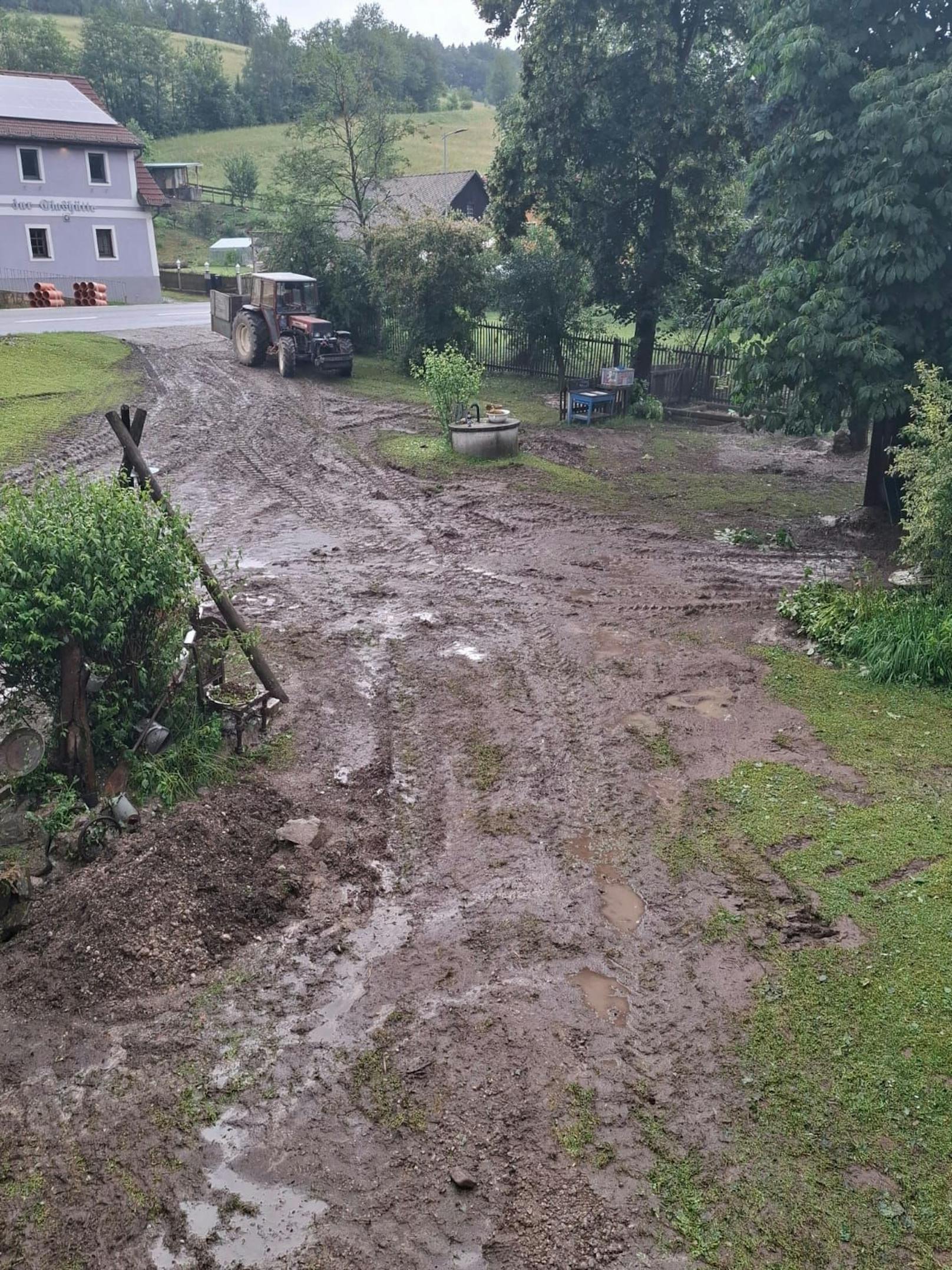 Große Schäden im Gartenbereich