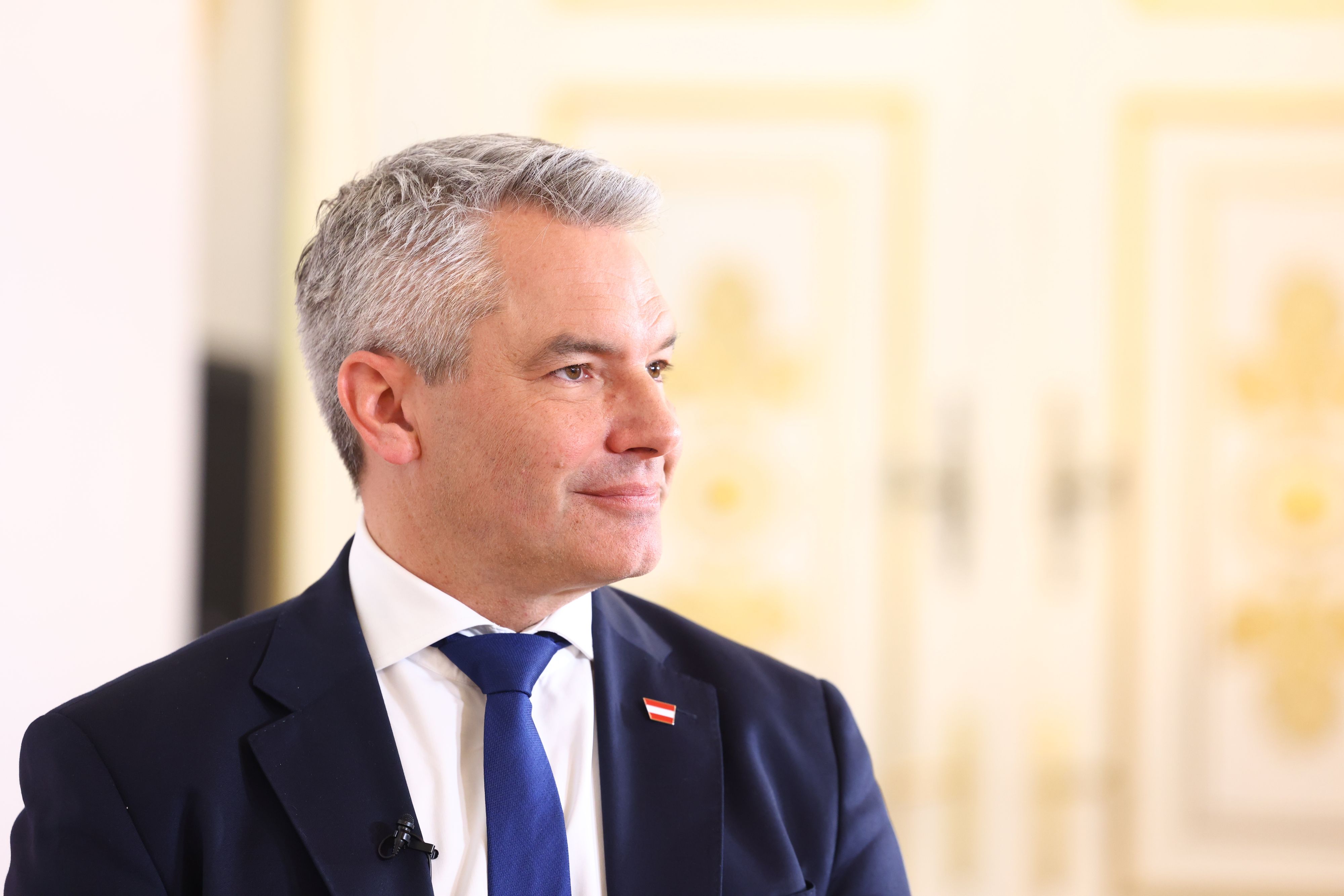 Bundeskanzler Karl Nehammer (VP) im <em>