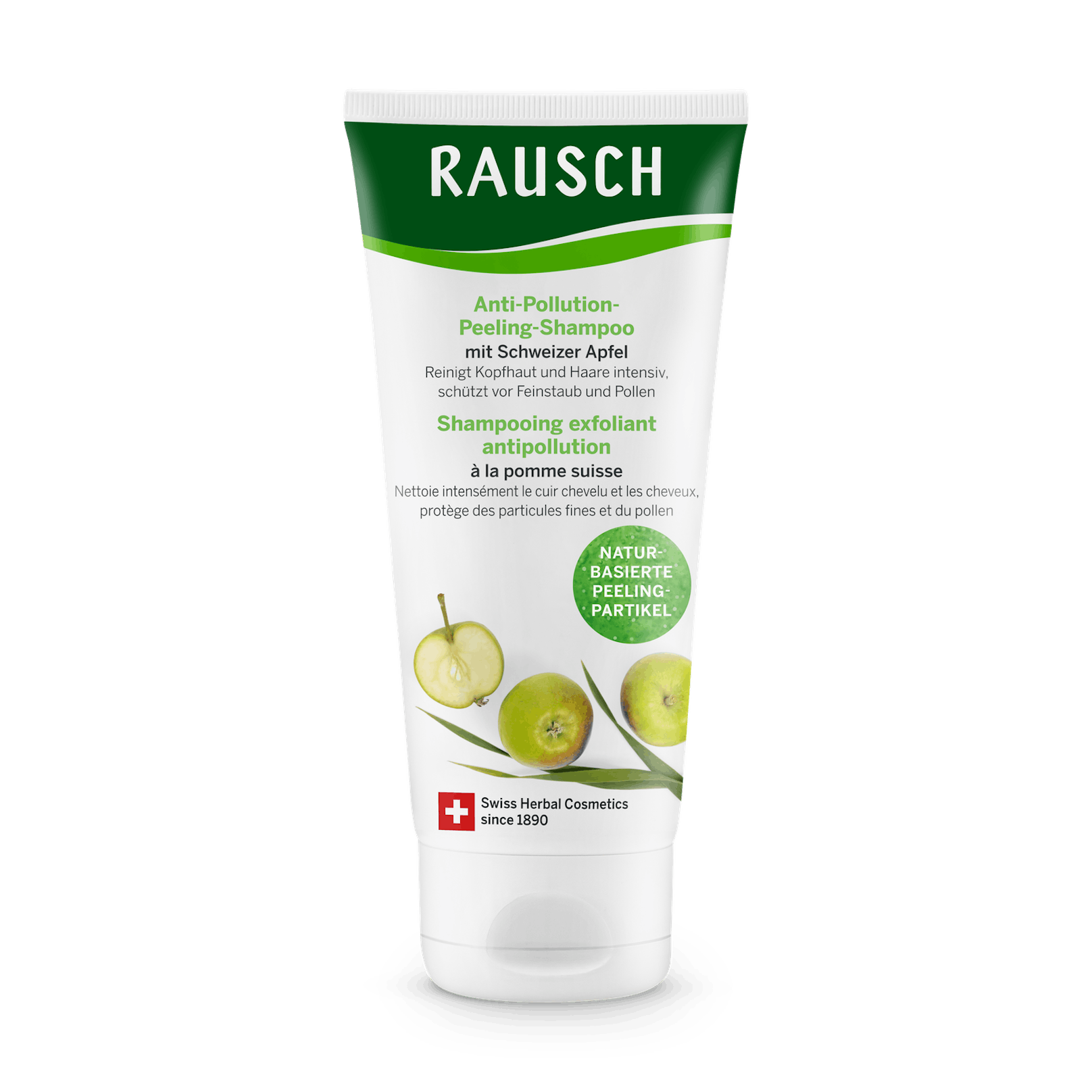 Anti-Pollution-Peeling-Shampoo mit Schweizer Apfel 