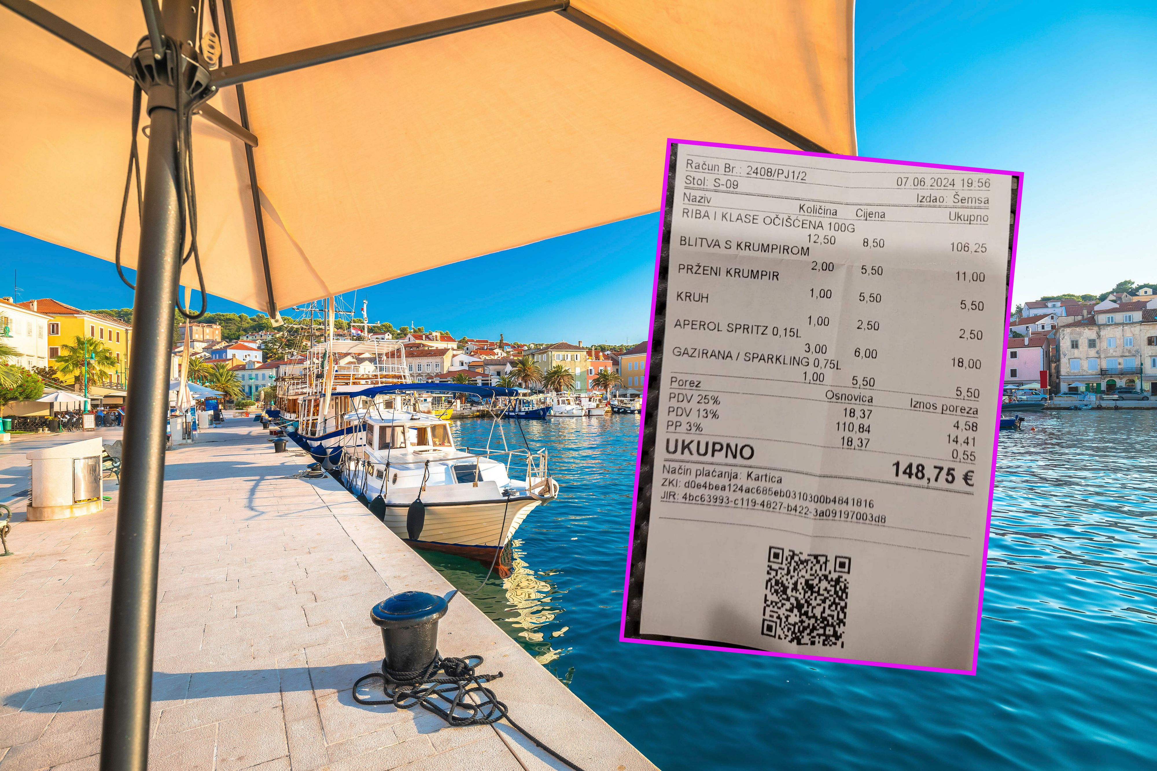 Die Rechnung für zwei Personen kam auf stolze 148,75 Euro.