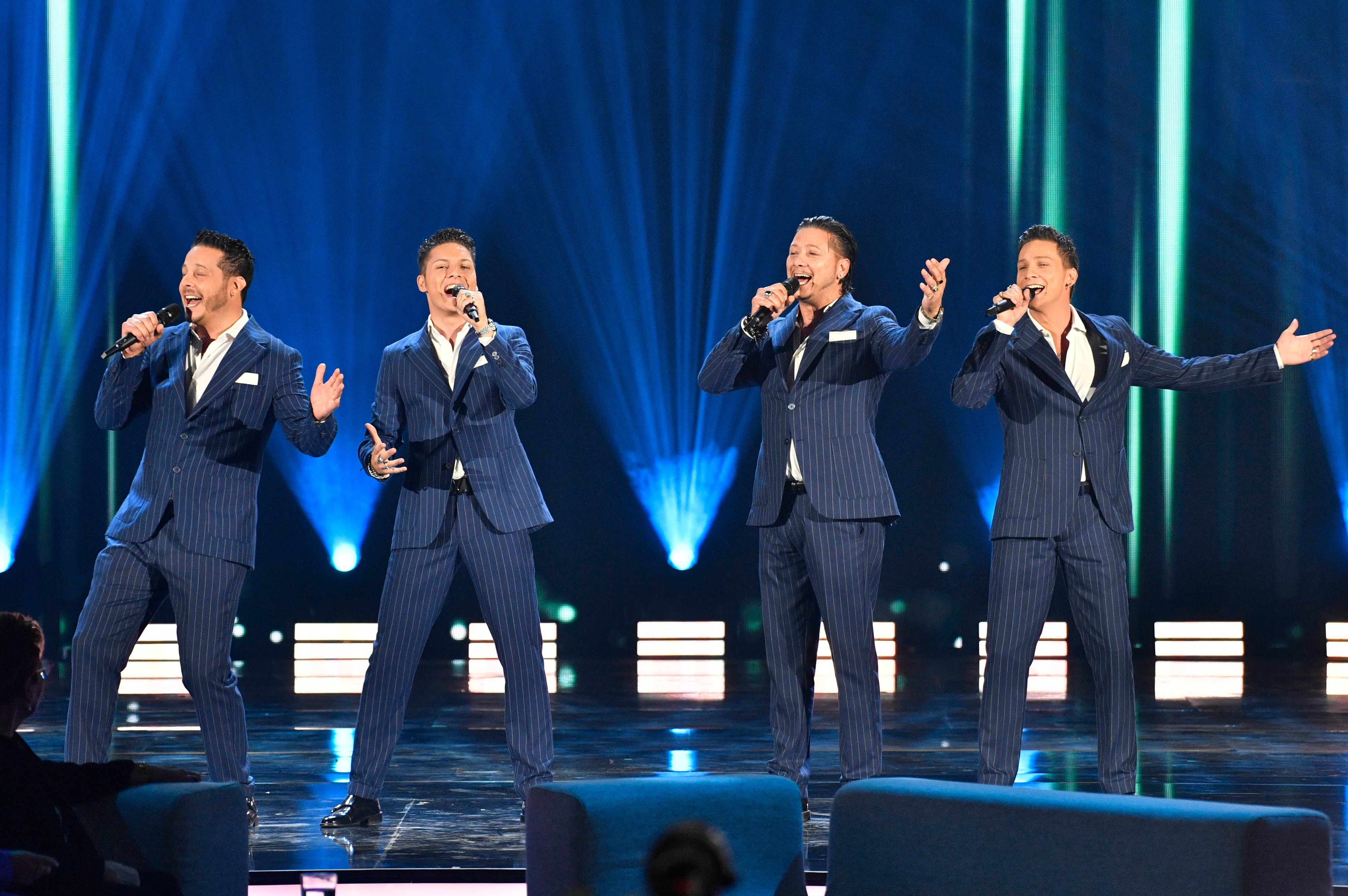 Die <strong>Esteriore Brothers</strong> (Piero ist der 2.v.r.) bei der SWR-Unterhaltungsshow 'Die Beatrice Egli Show' in Berlin-Adlershof.