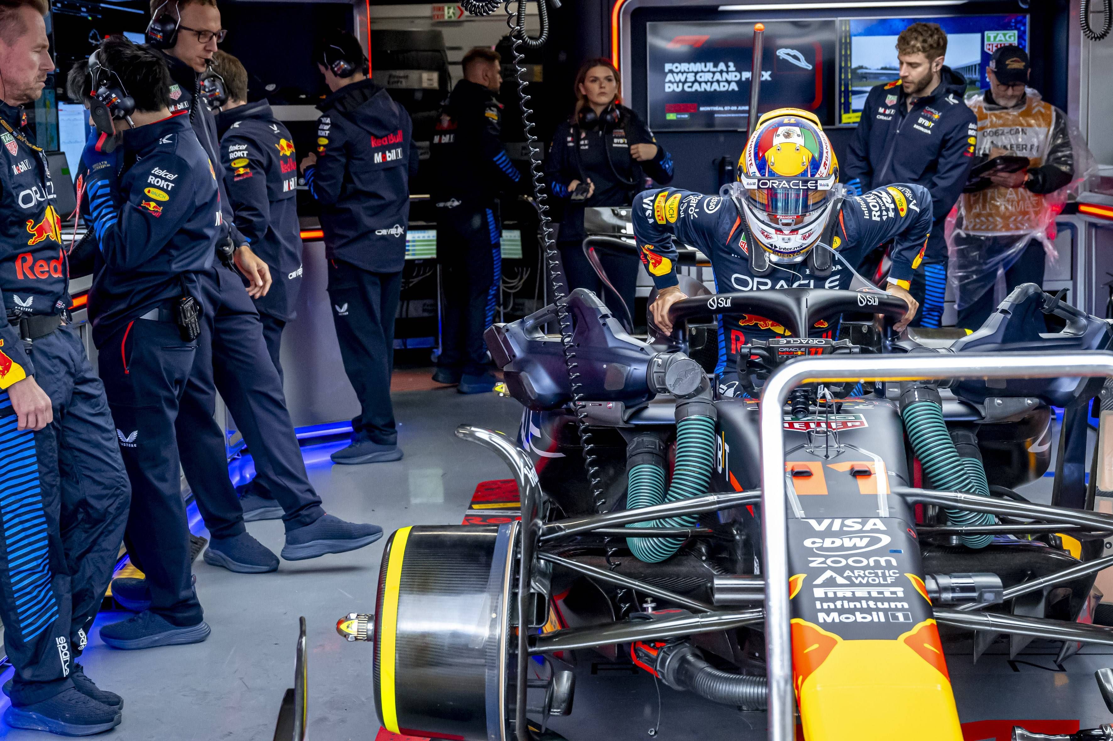 Red-Bull-Pilot Sergio Perez. 