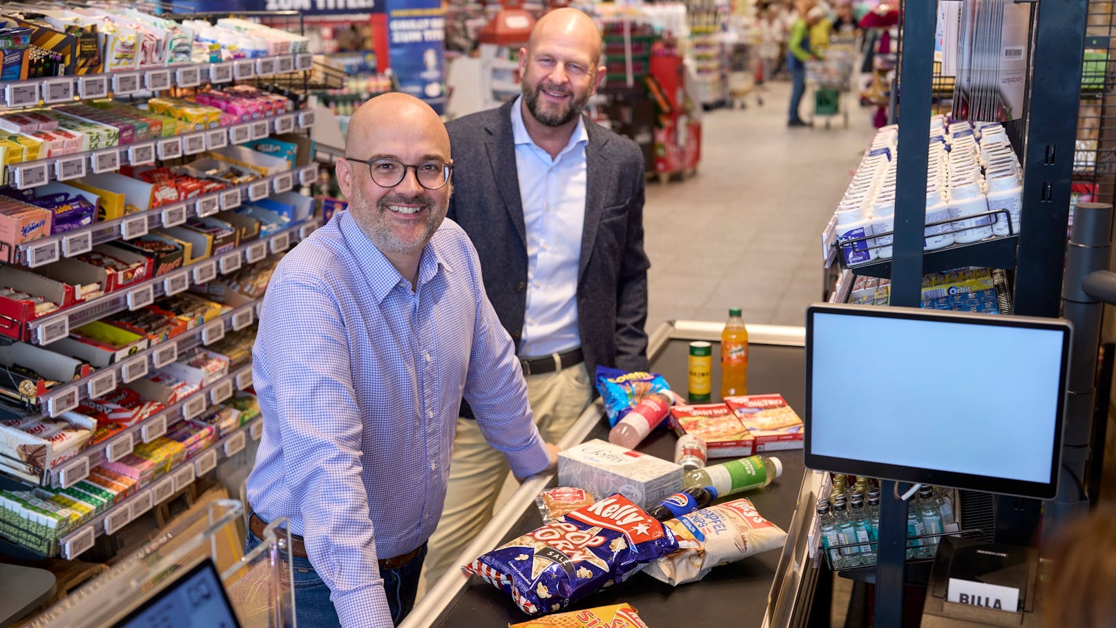 Billa-Vorstände Michael Paterno (l.) und Harald Mießner