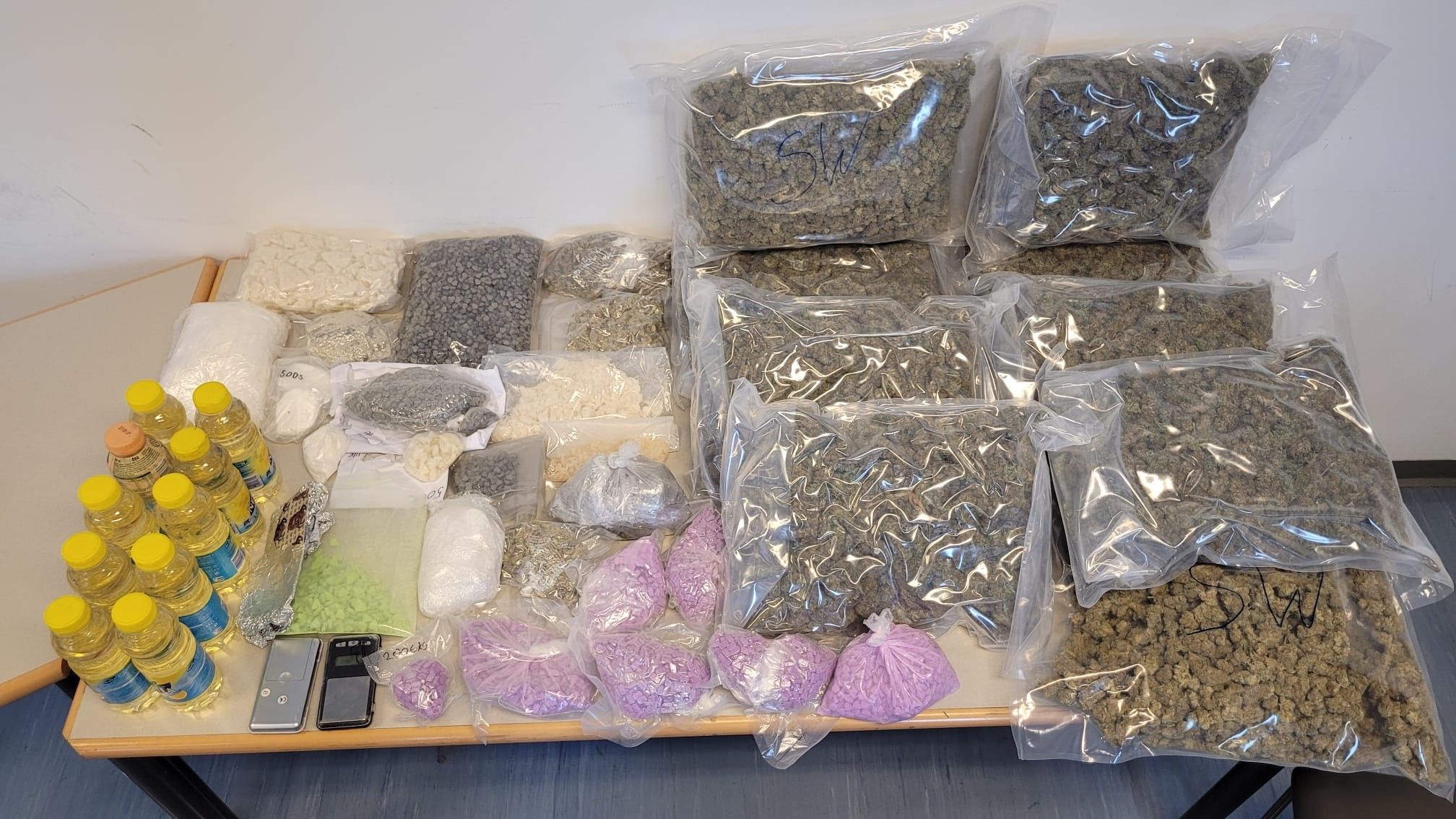 Marihuana, LSD, Ecstasy und Co.: Der Fund der Fremdenpolizei.