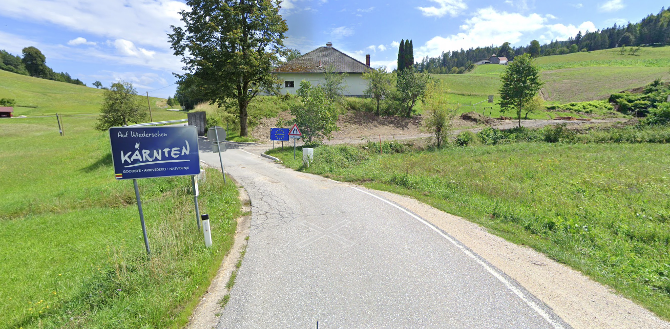 Hier raste der Schlepper mit halsbrecherischer Geschwindigkeit von Slowenien nach Österreich.