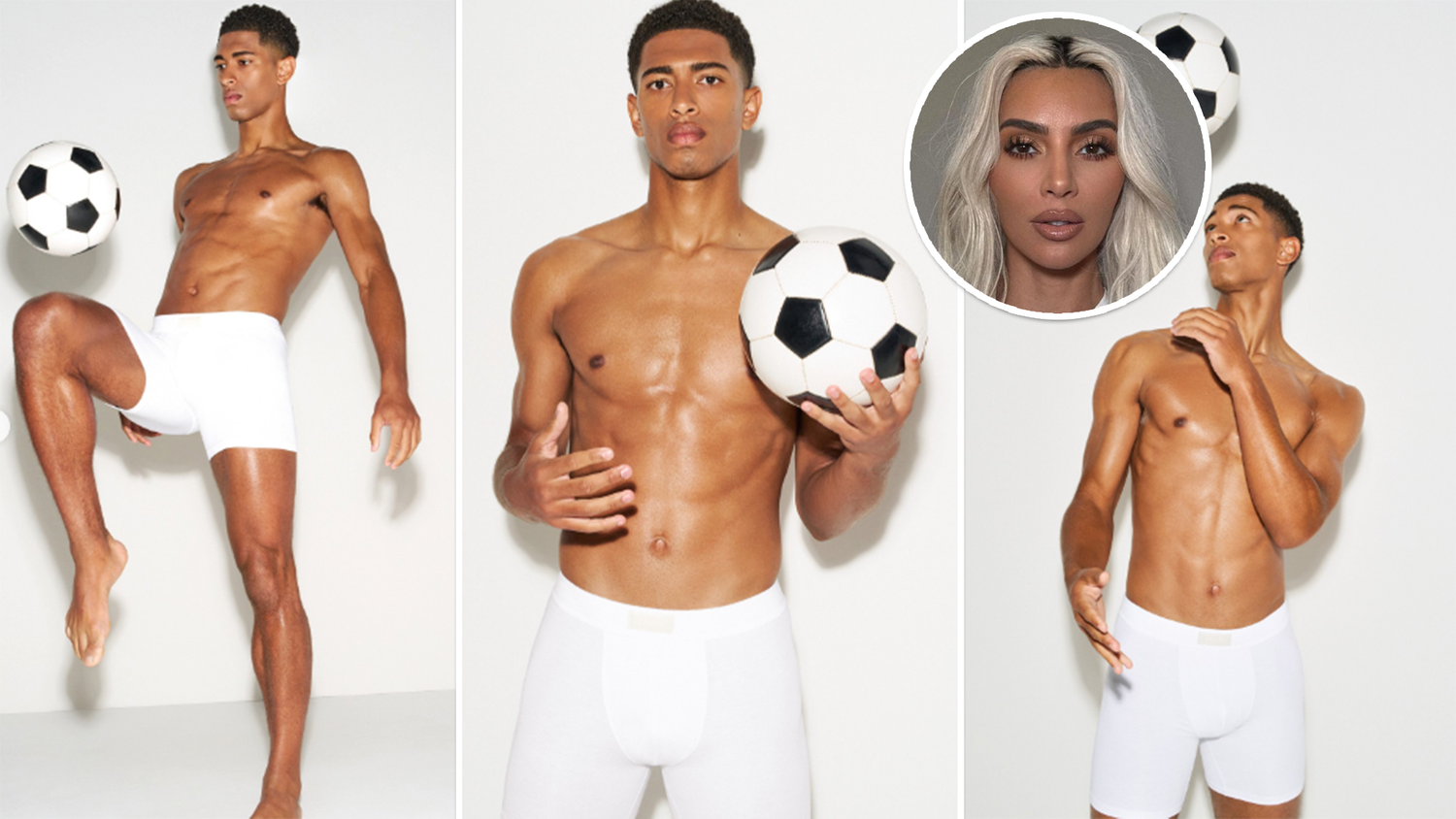 Jude Bellingham zeigt seine Muskeln für die Männerlinie von 