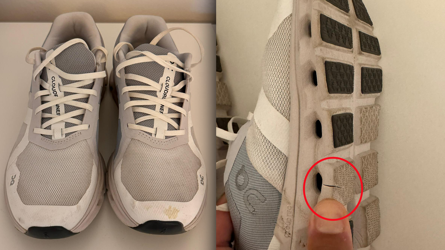 160 Euro kostete dieses Paar Schuhe. Allerdings dauerte es nur zwei Monate, bis ein Schuh kaputtgegangen ist.