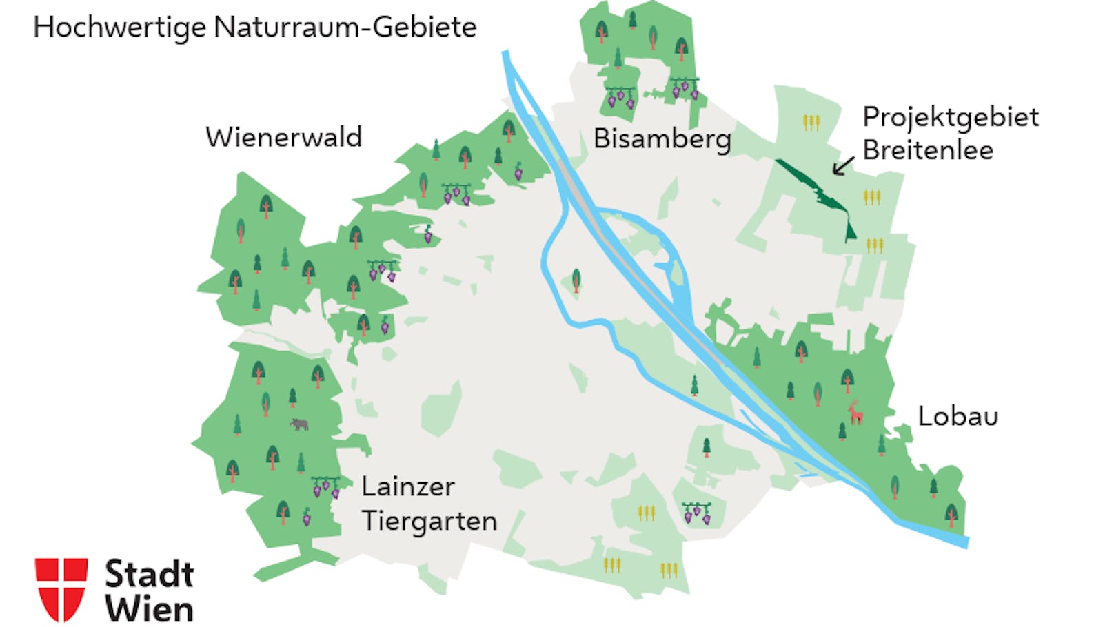 Hauptstadt der Vielfalt: Breitenlee verfügt über eine biologische Brückenfunktion zwischen dem Schutzgebiet Bisamberg und der Lobau bzw. dem Nationalpark Donau-Auen.