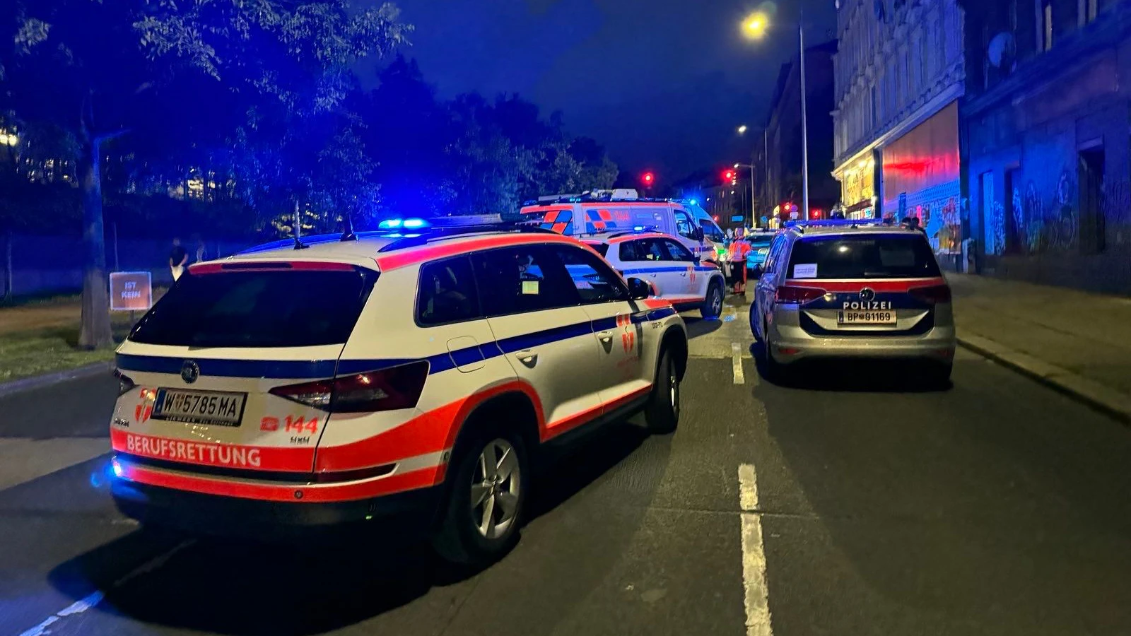 Massen-Crash am Wiener Gürtel – Polizei im Einsatz