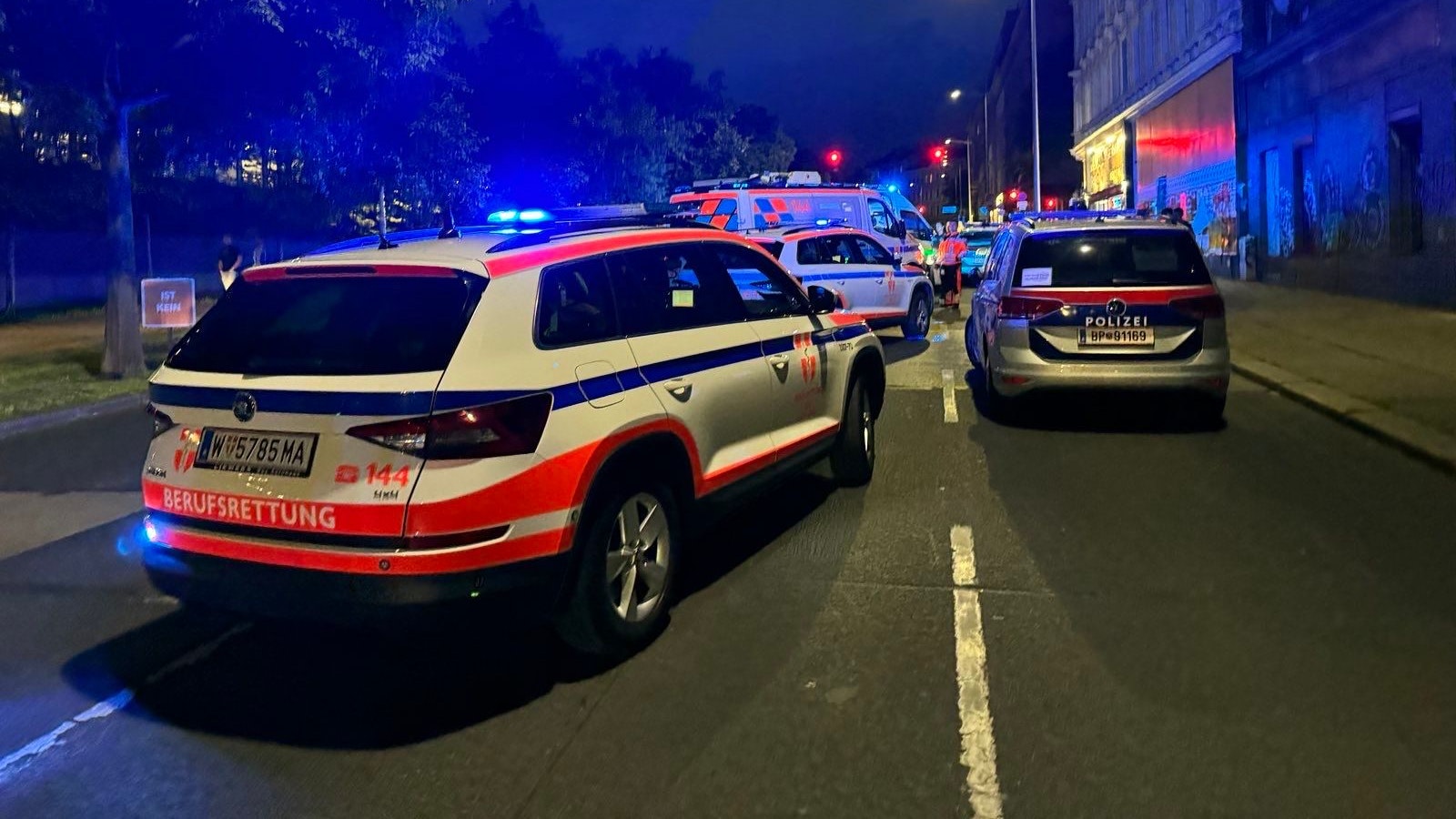 Massen-Crash am Wiener Gürtel – Polizei im Einsatz