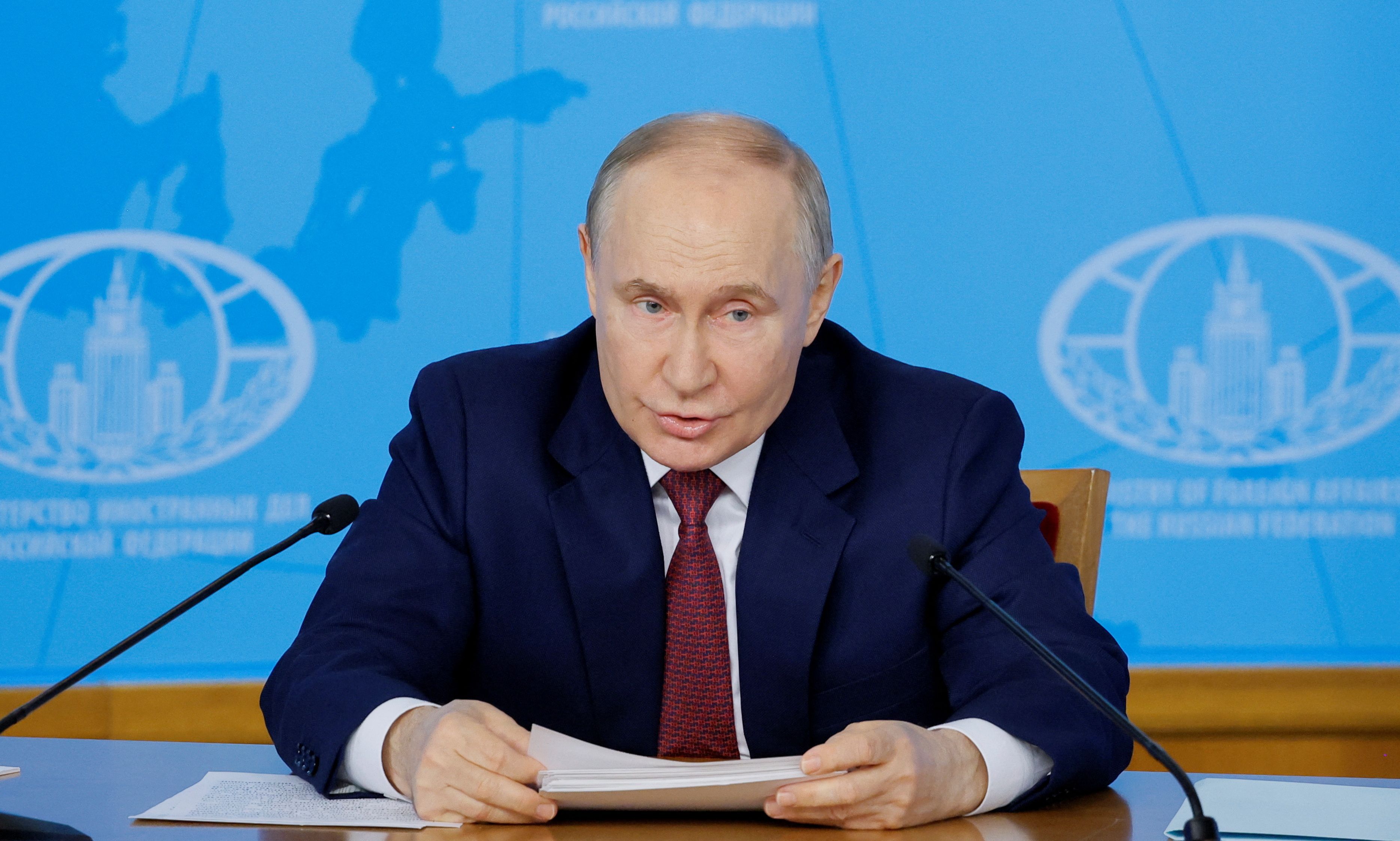 Putin hielt am Freitag eine Rede im Außenministerium Russlands. Die Rede kommt während des G7-Treffens und kurz vor dem Friedensgipfel im Bürgenstock.