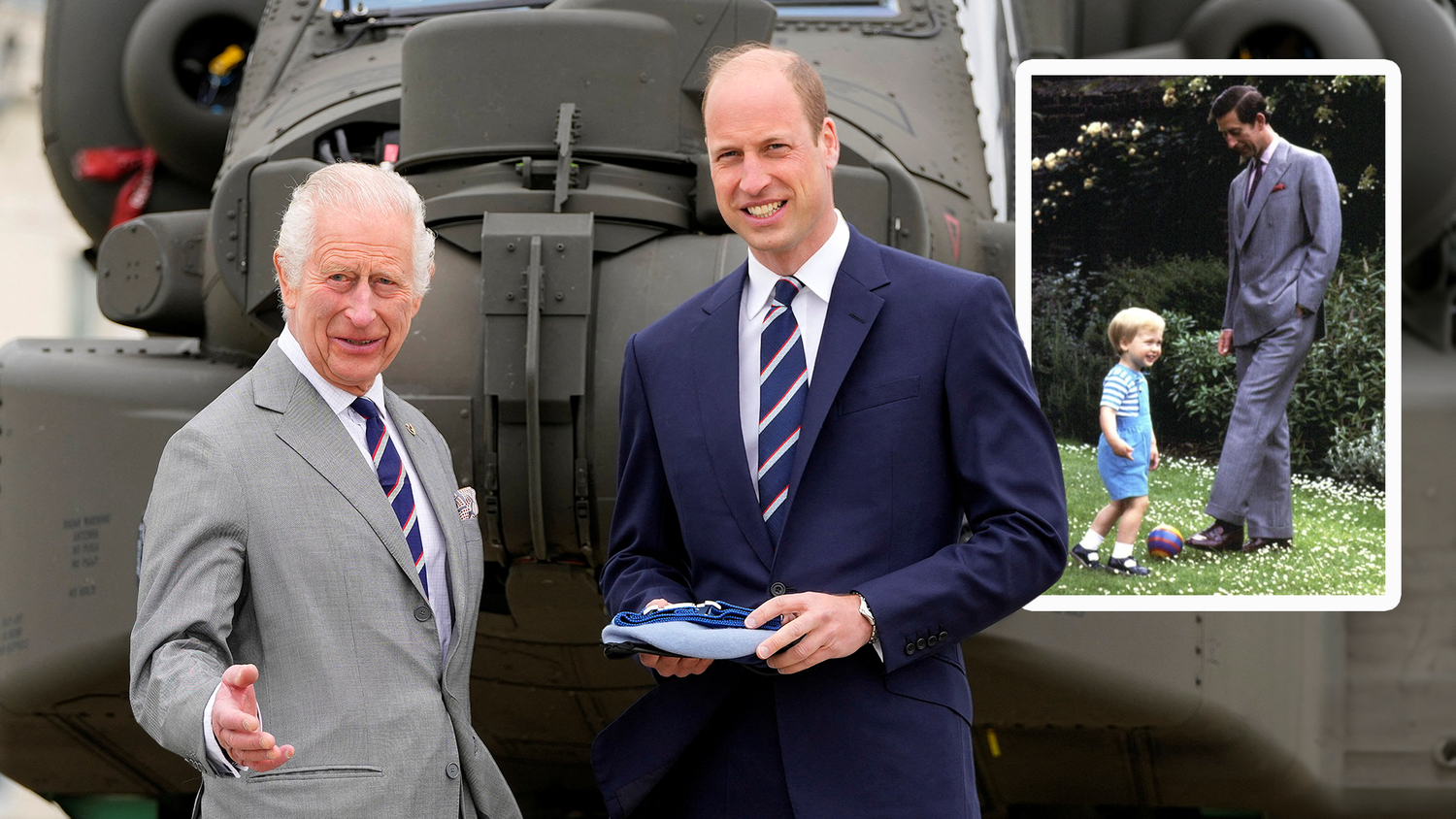 Prinz William gratulierte König Charles mit einem alten Bild von den beiden zum Vatertag.