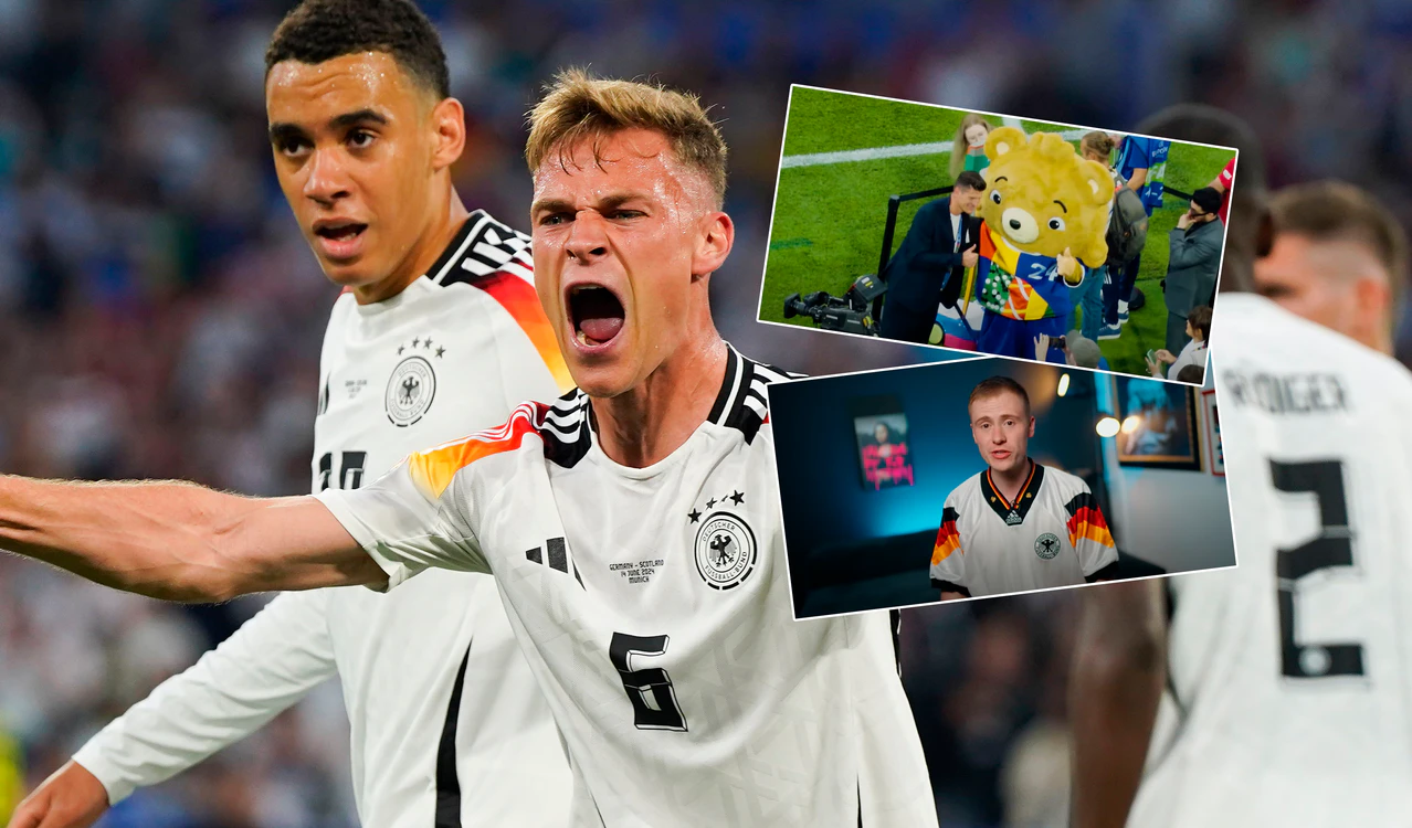 Kimmich hat Marvin bereits bei einem Training gesehen. Auch dort schlich sich Marvin hin.