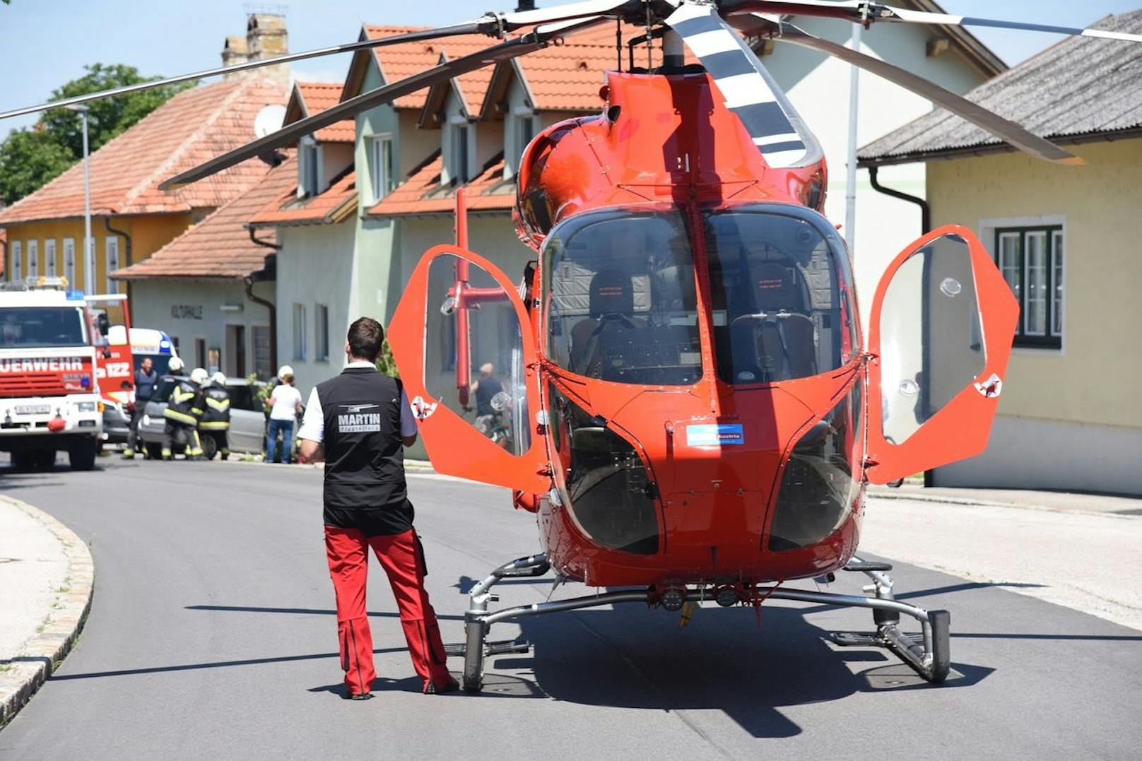 Der Notarzthubschrauber stand im Einsatz