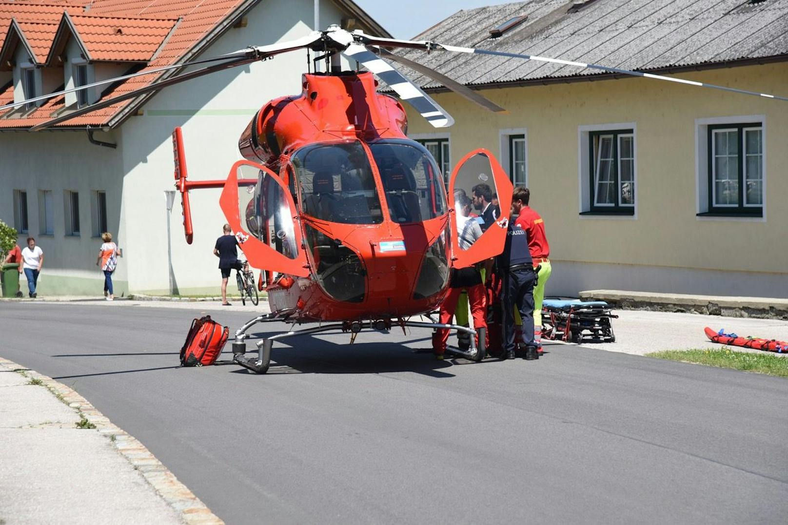 Der Notarzthubschrauber stand im Einsatz