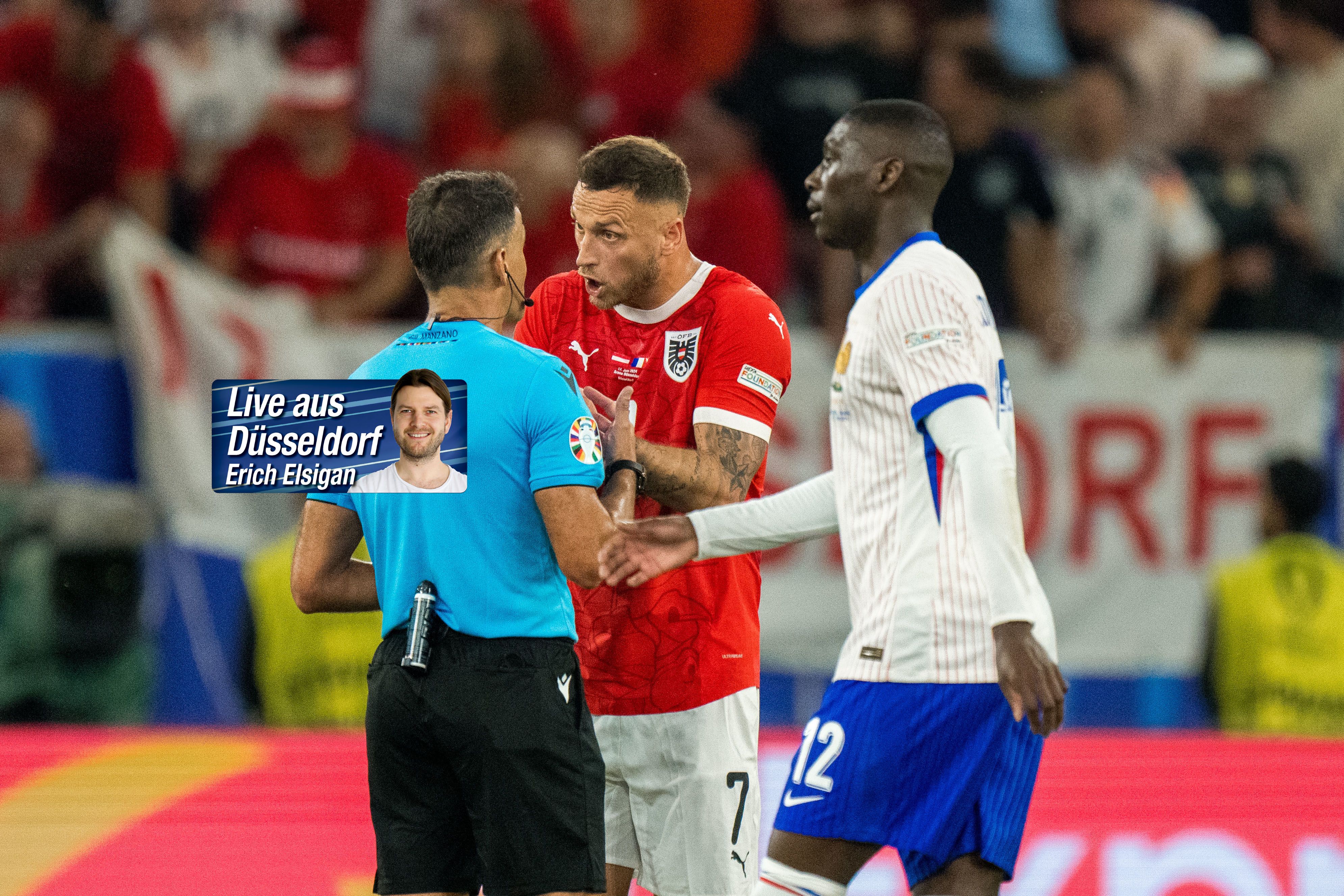 Referee Manzano aus Spanien präsentierte sich nicht in EM-Form.