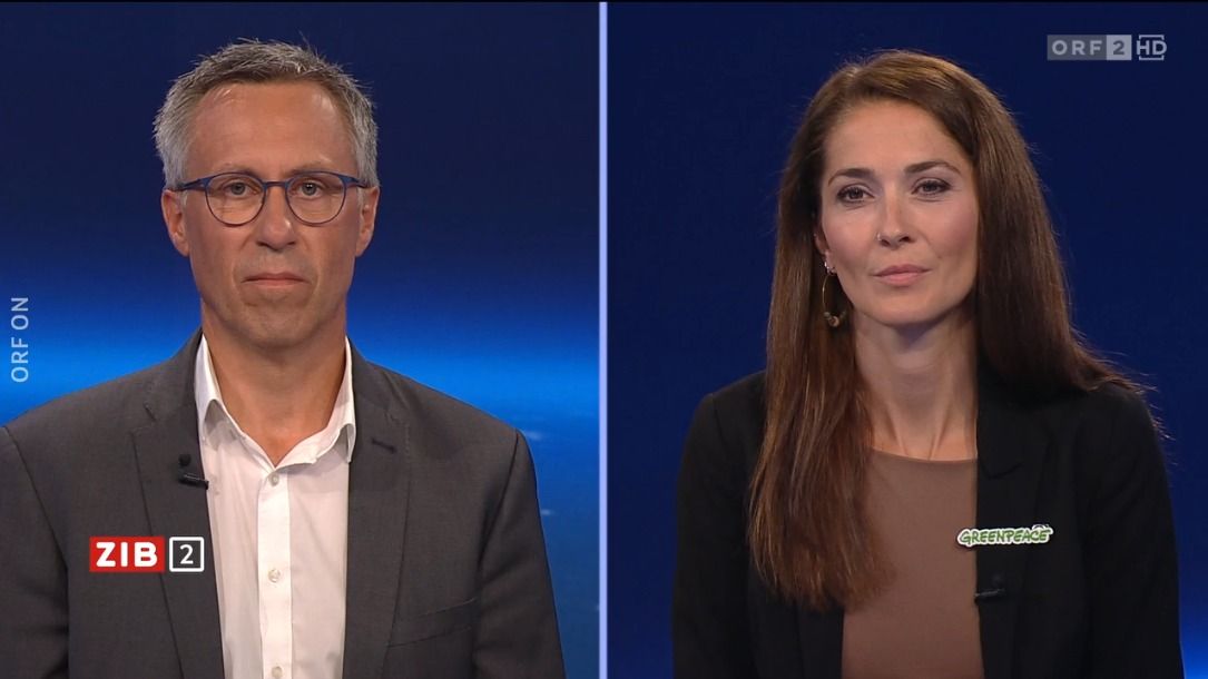 Bauernbund-Präsident Georg Strasser und Ursula Bittner von Greenpeace in der ORF-