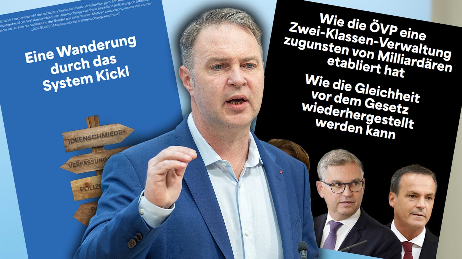 Die SPÖ schießt in ihren zwei Abschlussberichten eiskalt gegen Herbert Kickl (FPÖ) und die ÖVP.