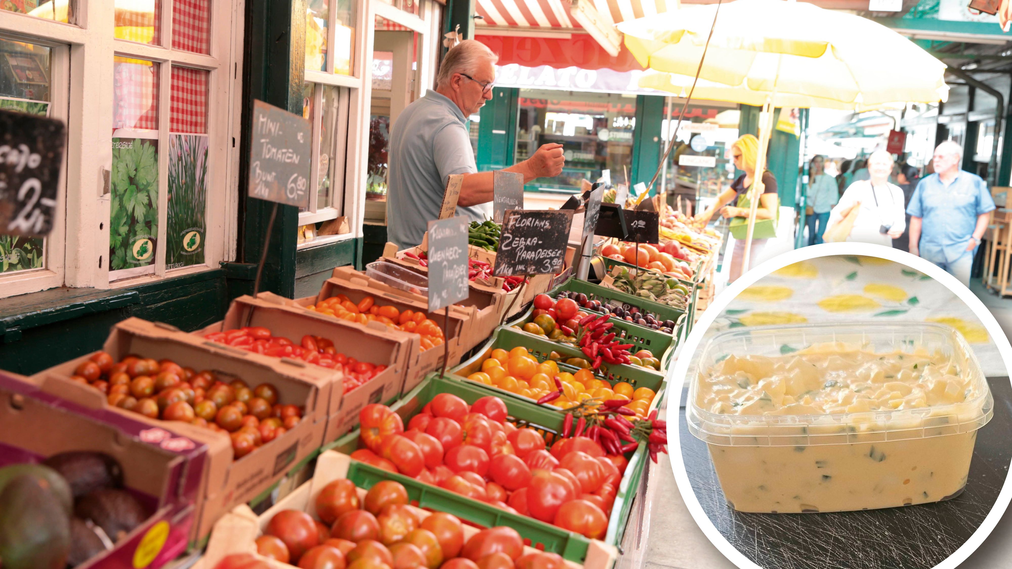 Hanno Settele kaufte am Naschmarkt 20 Deka Eieraufstrich. Der Preis war richtig heiß!