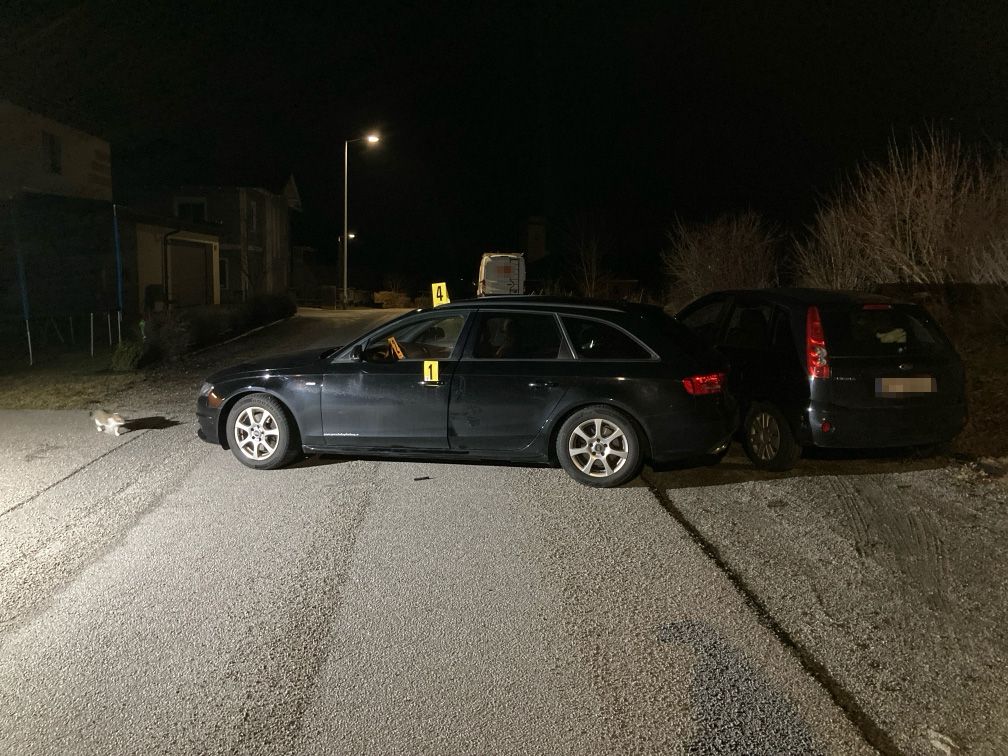 Diebe wollten mit gestohlenem Audi A4 davonfahren, der Besitzer stellte sich ihnen in den Weg.