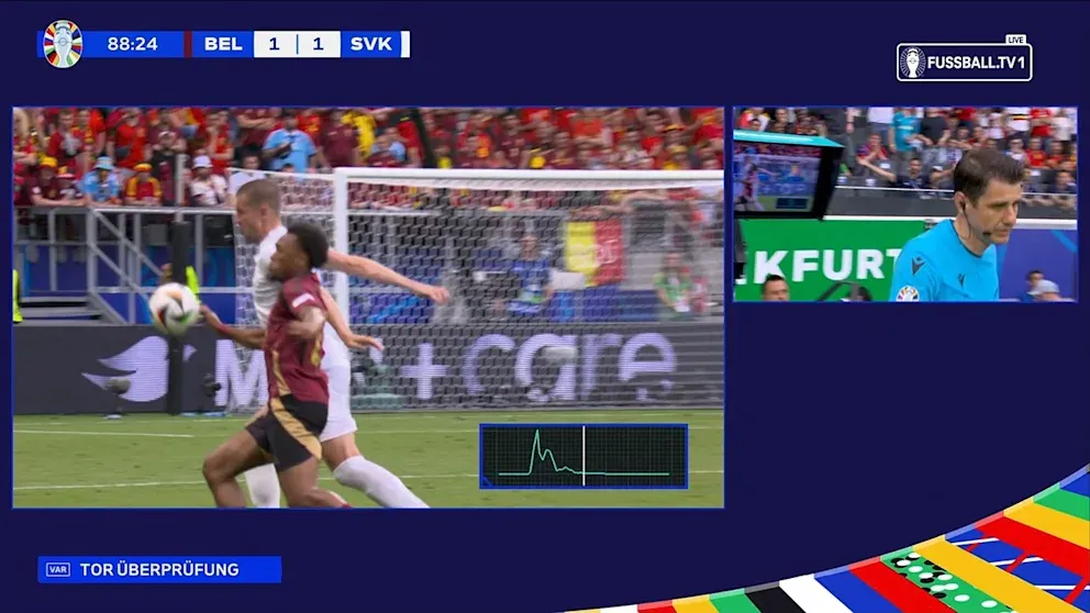 Meler gibt dank des neuen Sensors im Ball Hands, nimmt den späten Belgien-Ausgleich zurück.