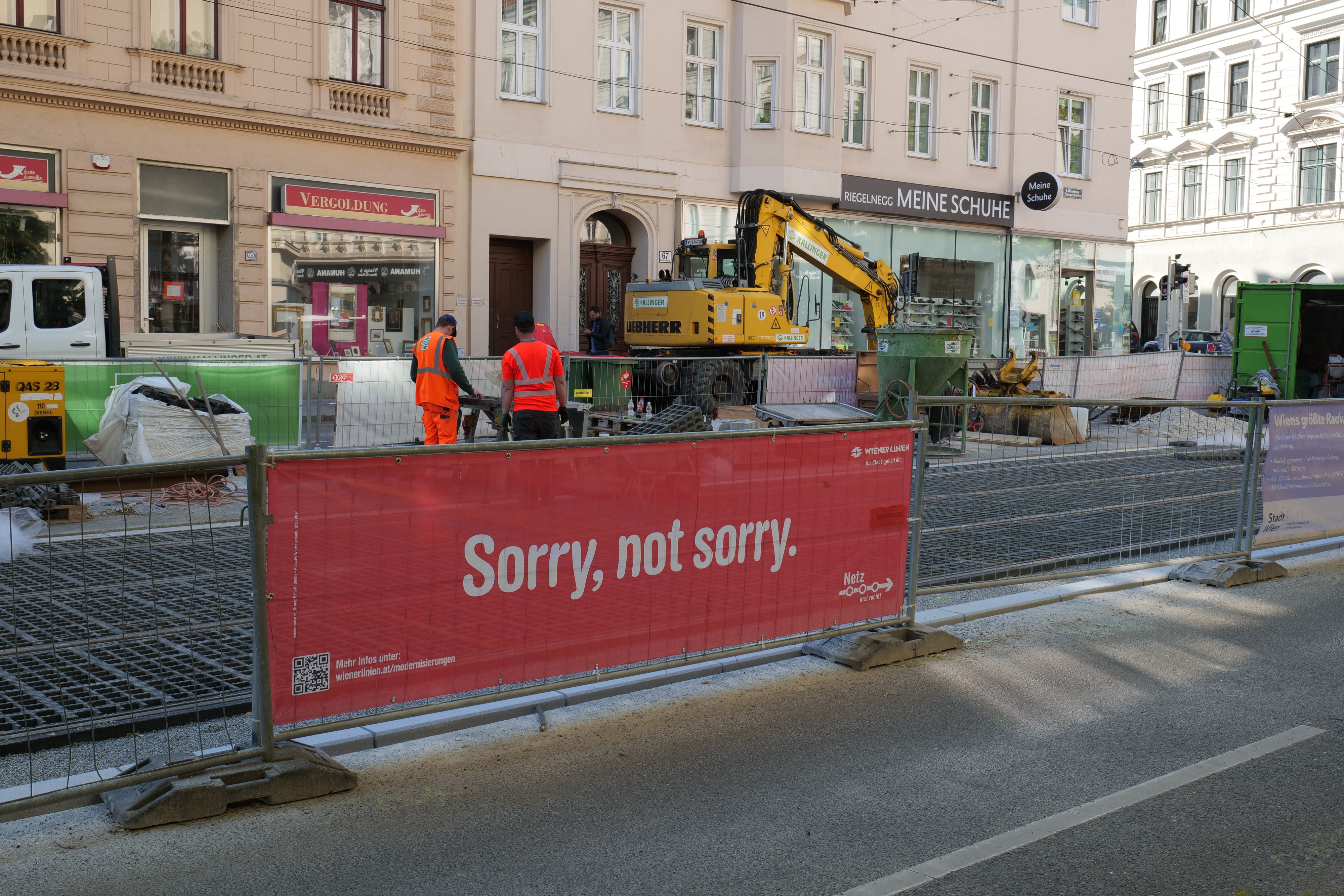 Auch auf der Wiedner Hauptstraße wird aktuell gebaut.
