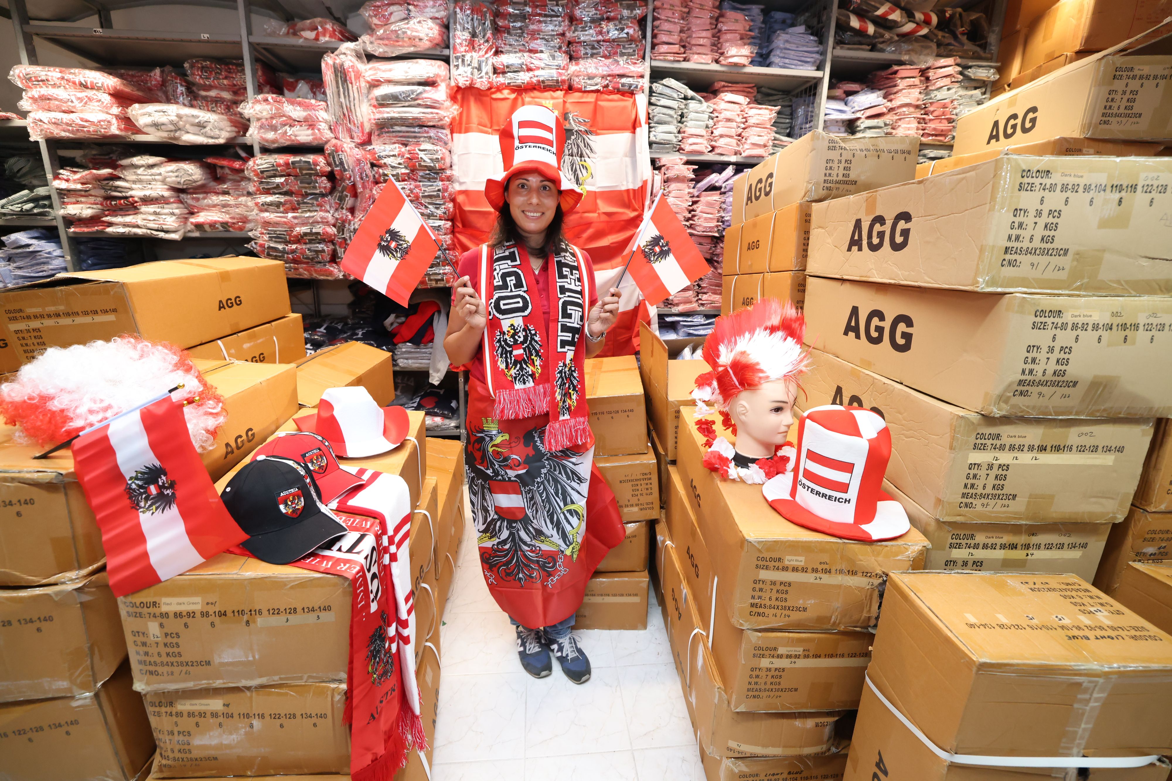 In Wien-Alsergrund gibt es alles für rot-weiß-rote Fans.