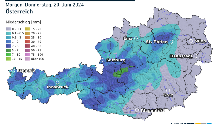 Hier dürfte es am Donnerstag regnen.