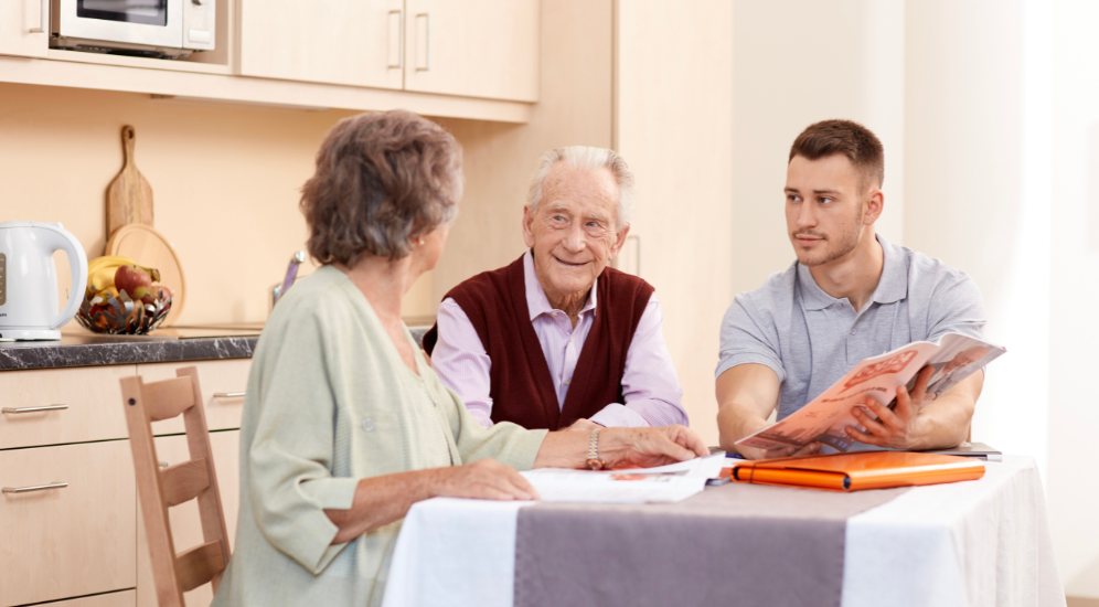 Durch die mobile Hauskrankenpflege können Johann M. und seine Frau Anna M. gemeinsam im eigenen Zuhause leben.