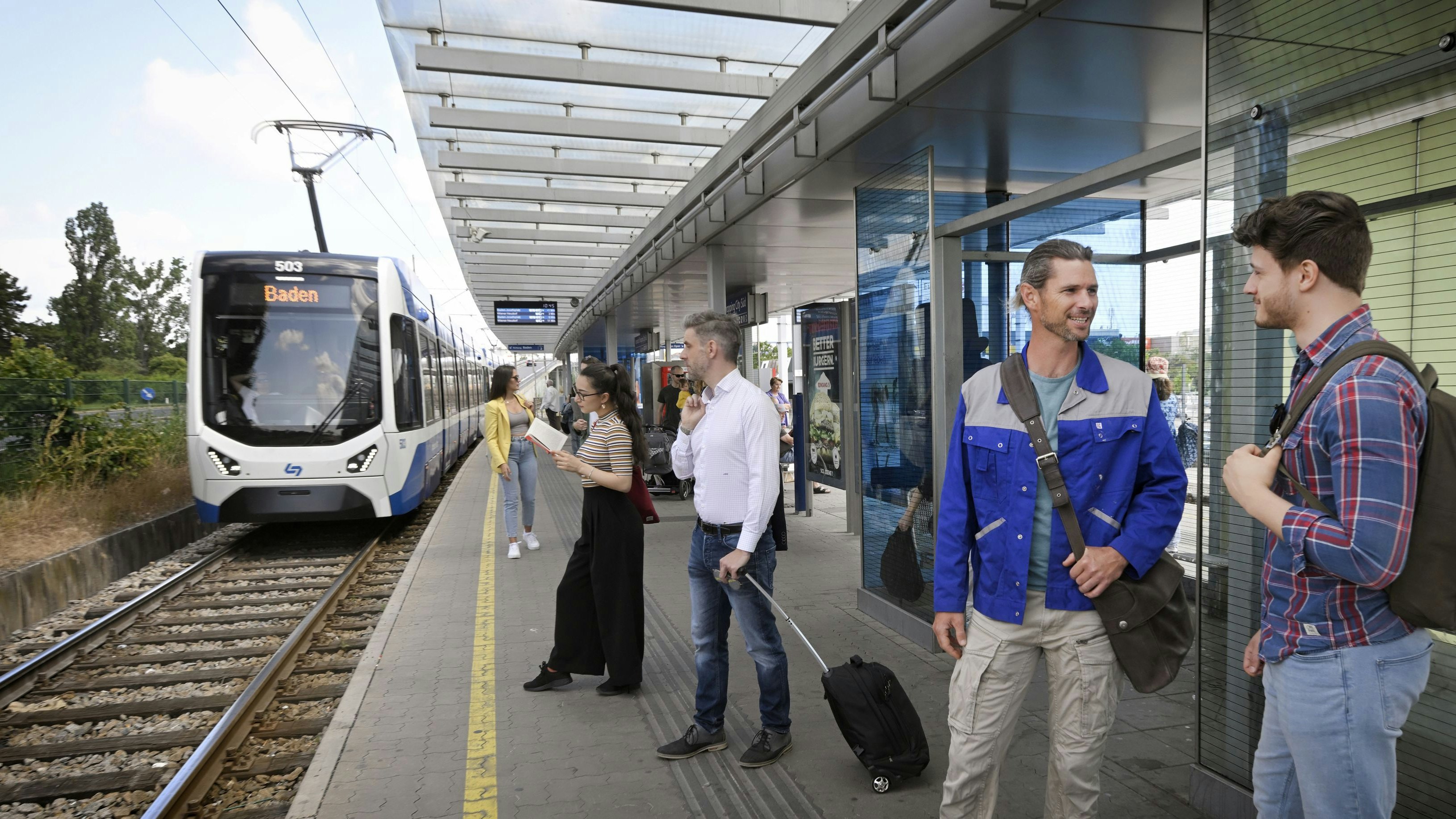 Die Badner Bahn wird wegen Gleisbauarbeiten abschnittweise gesperrt