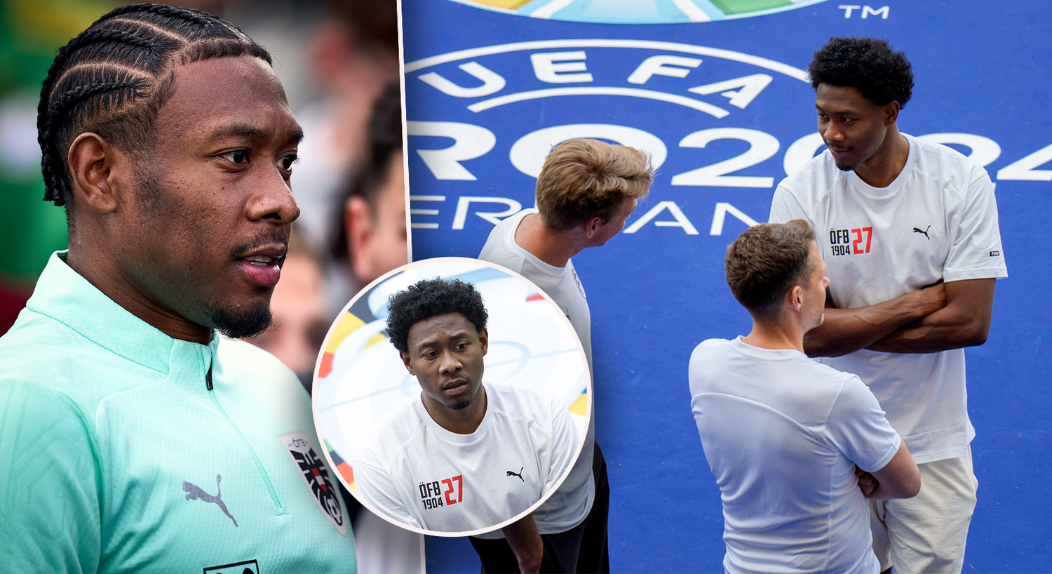 Österreichs Non-Playing-Captain David Alaba hat wieder eine neue Frisur. 