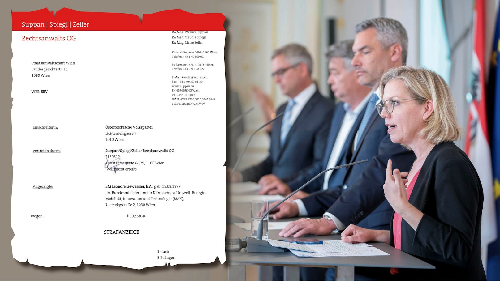 Strafanzeige! ÖVP will Gewessler hinter Gitter bringen