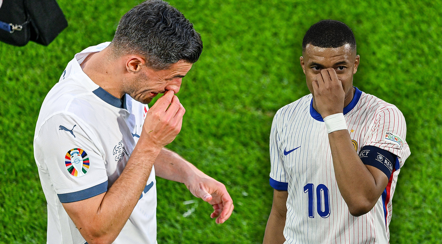 Nach Kylian Mbappe brach sich auch der Schweizer Fabian Schär die Nase. 