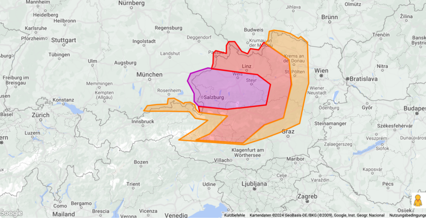 Am Donnerstag steuern schwere Gewitter auf Teile Österreichs zu.